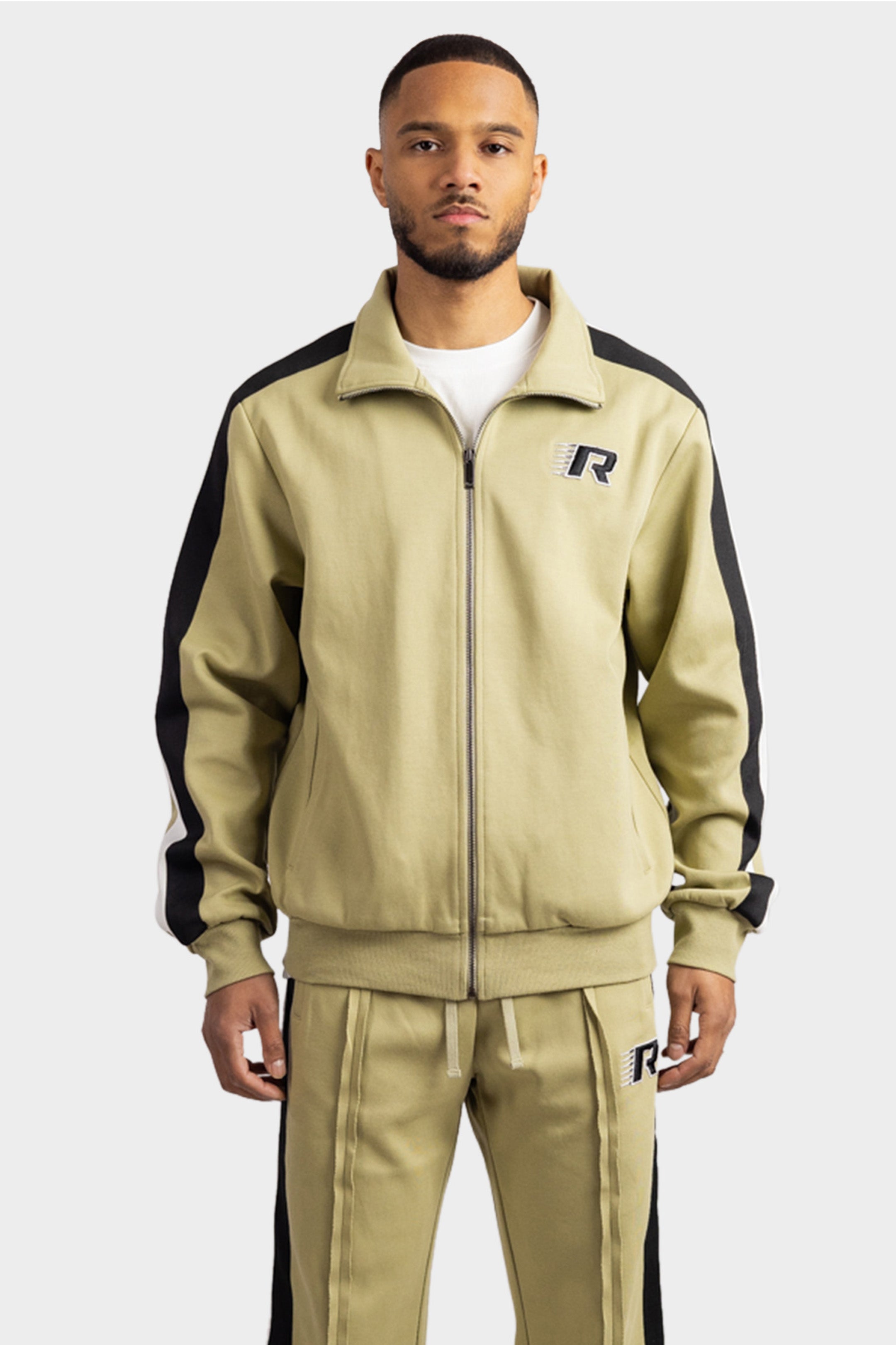 BIG PLANS FULL ZIP TRACK JACKET GREEN