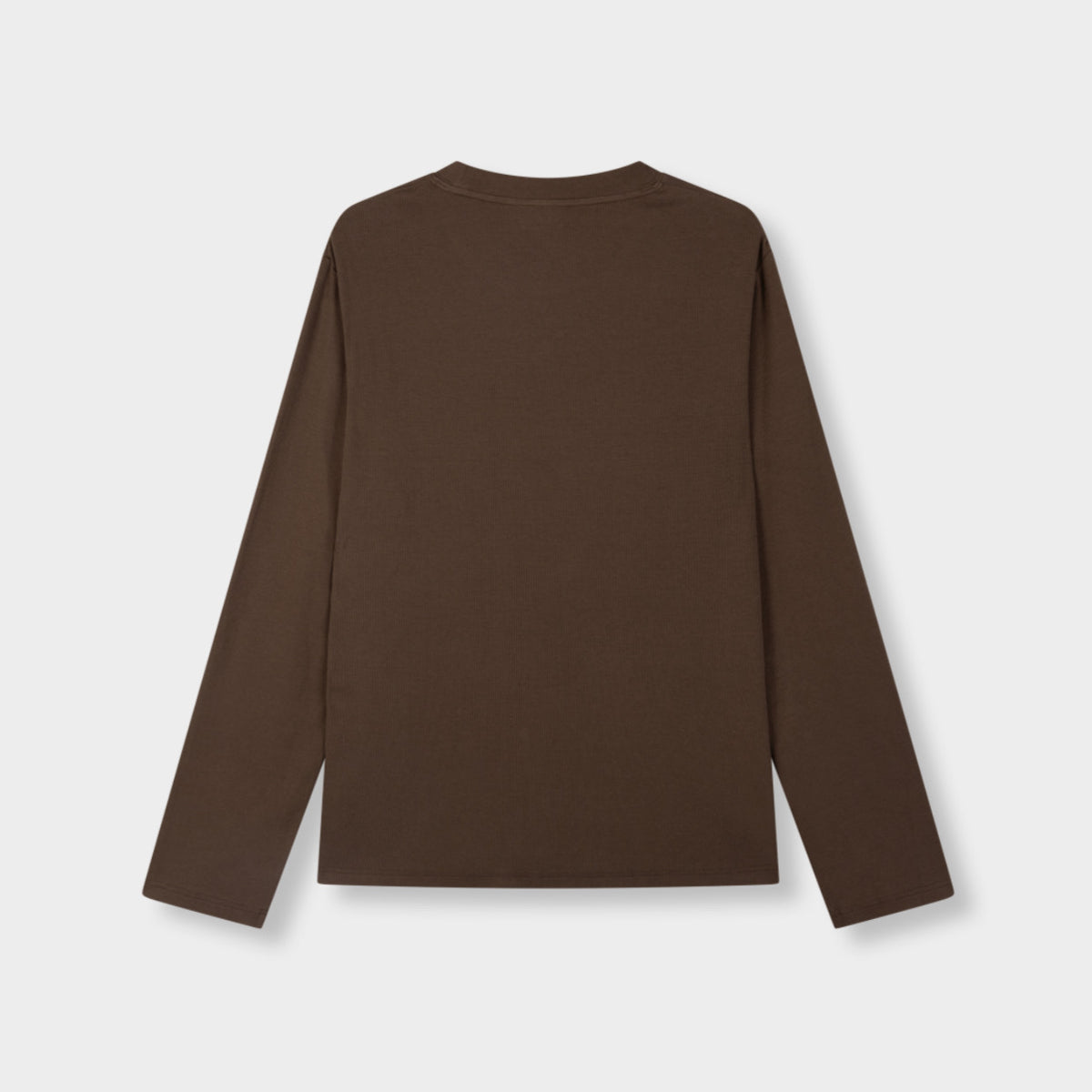 SIGNATURE SLIM-FIT RIBBED LONGSLEEVE BROWN