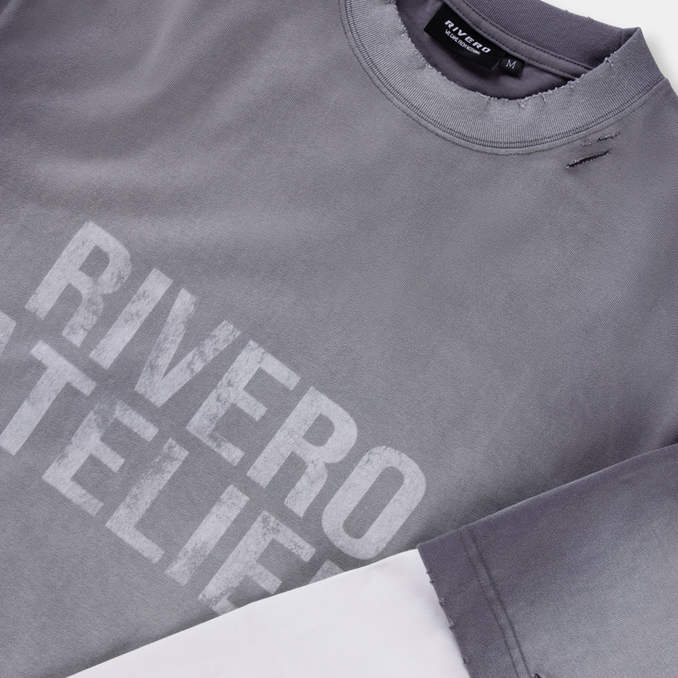 FADE ARTIFACT ASH DOUBLE LAYERED TEE