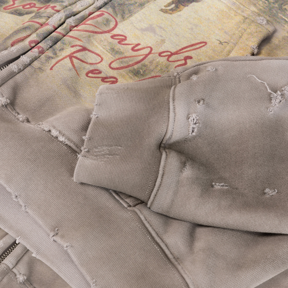 BIG PLANS DIRTY WASHED ZIP HOODIE