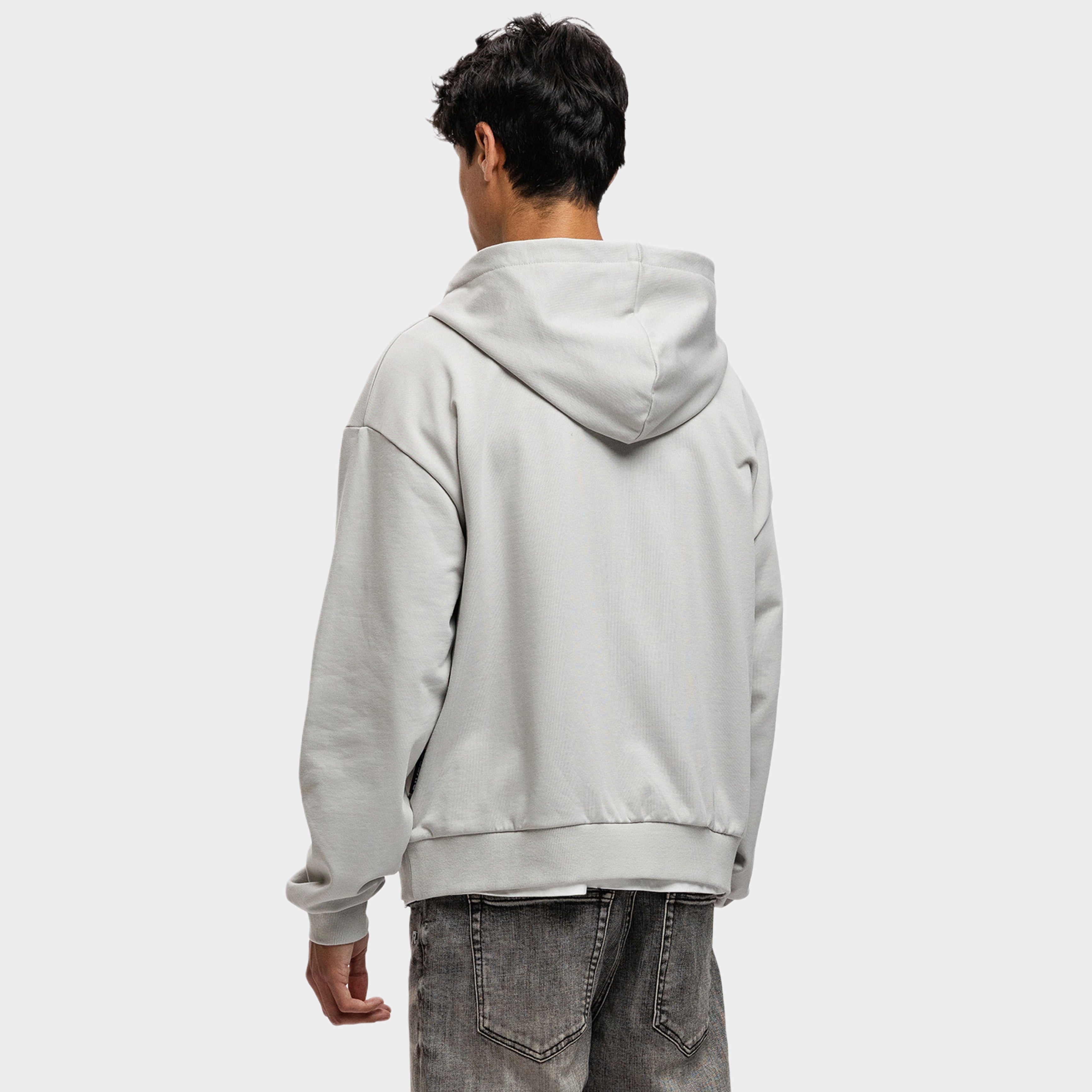 BIG PLANS ZIP HOODIE GREY