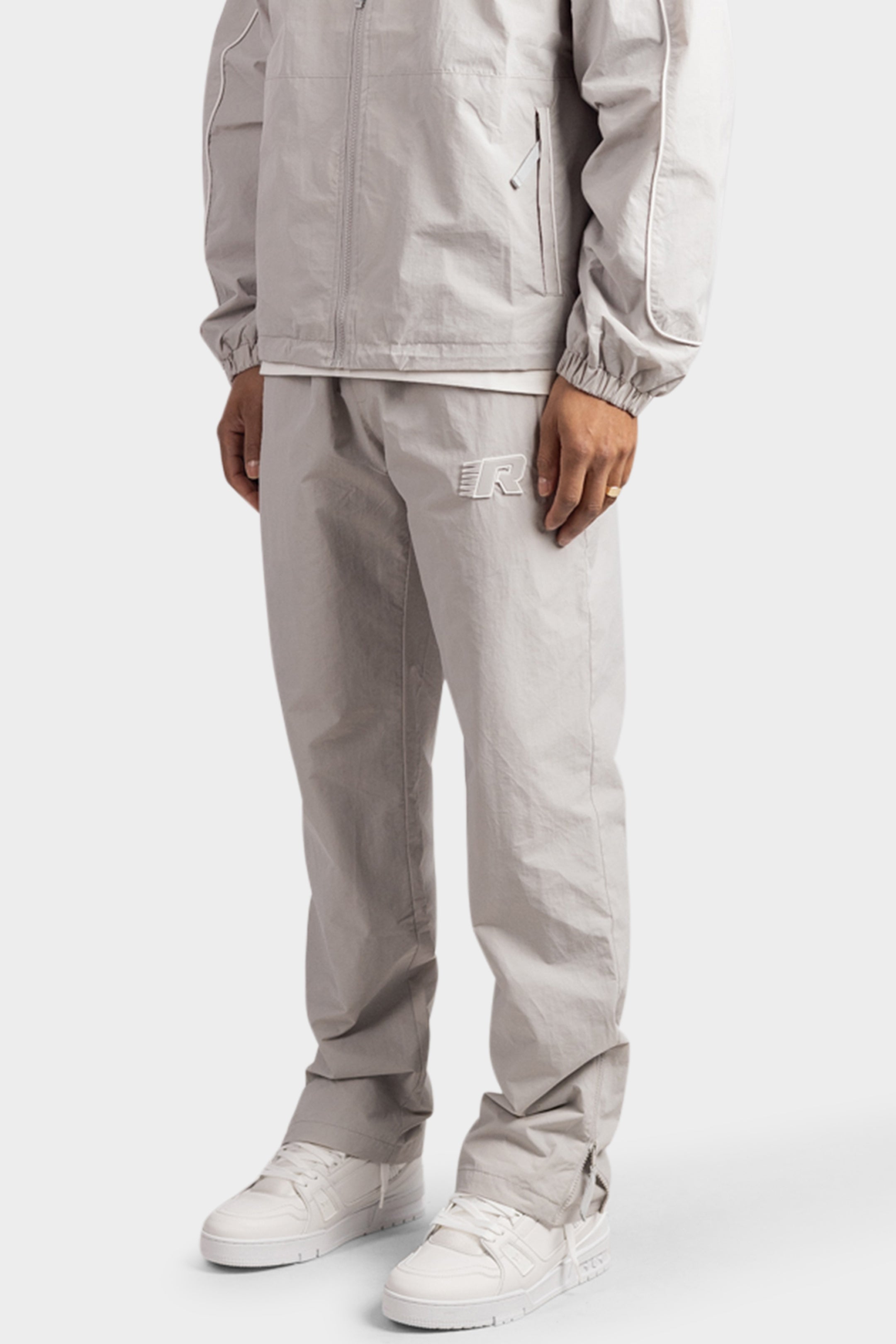ZIP TRACKPANTS STRAIGHT  GREY