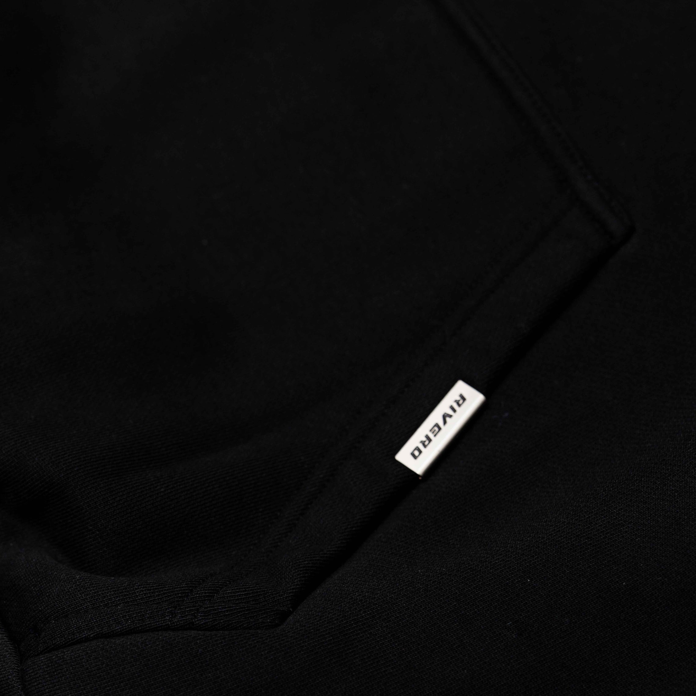 FRAYED ECHO HOODIE BLACK