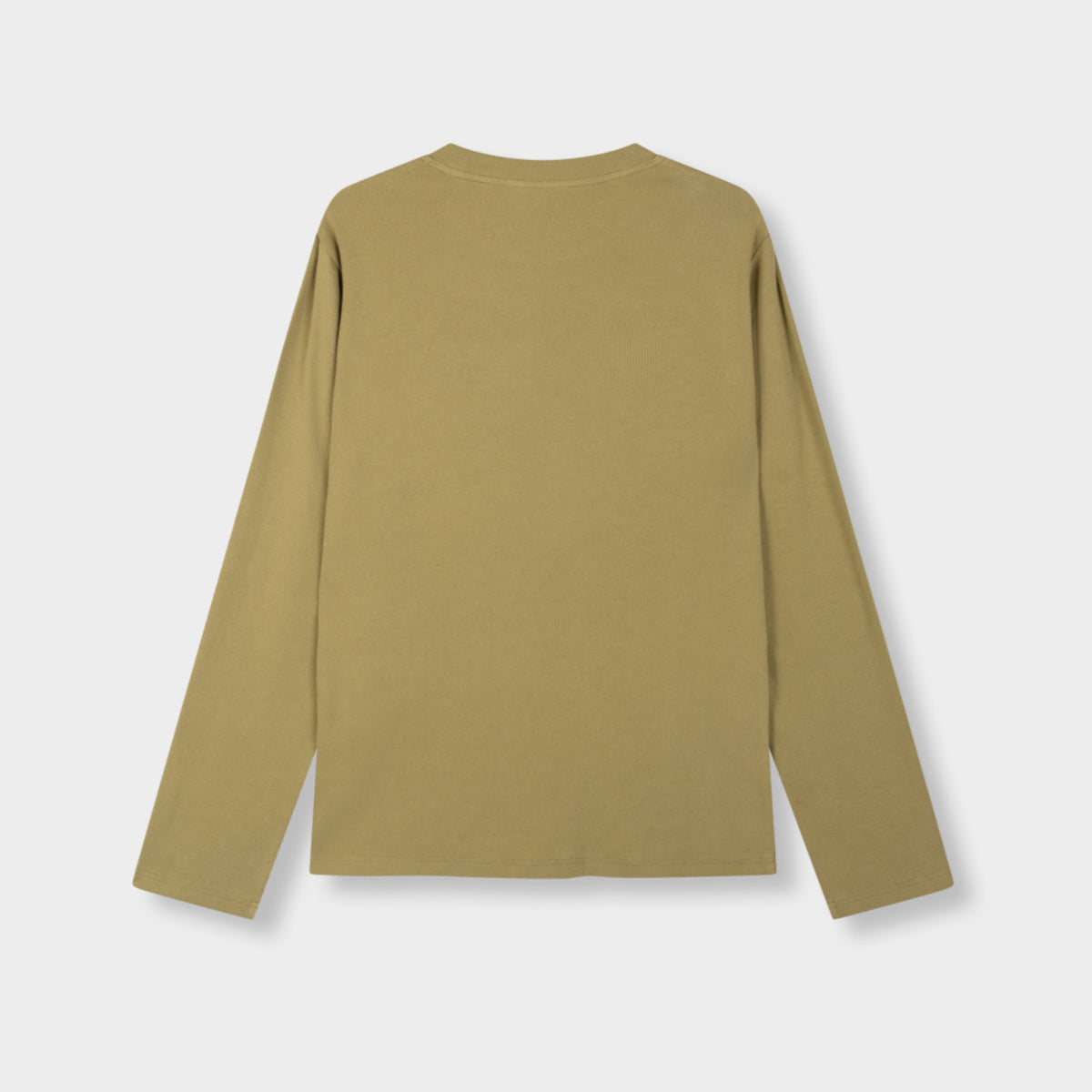 SIGNATURE SLIM-FIT RIBBED LONGSLEEVE OLIVE