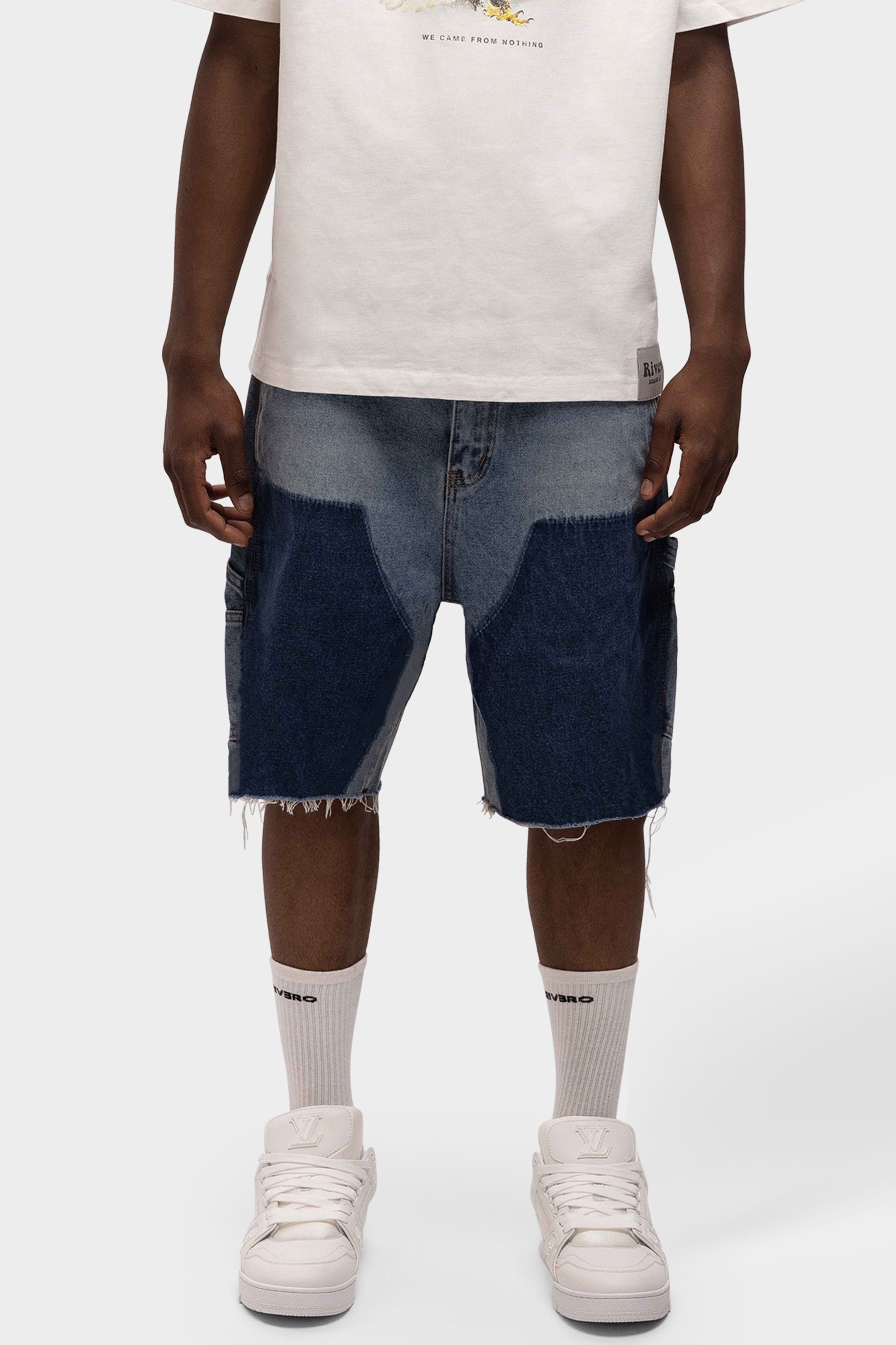 CARPENTER DENIM SHORTS BLUE
