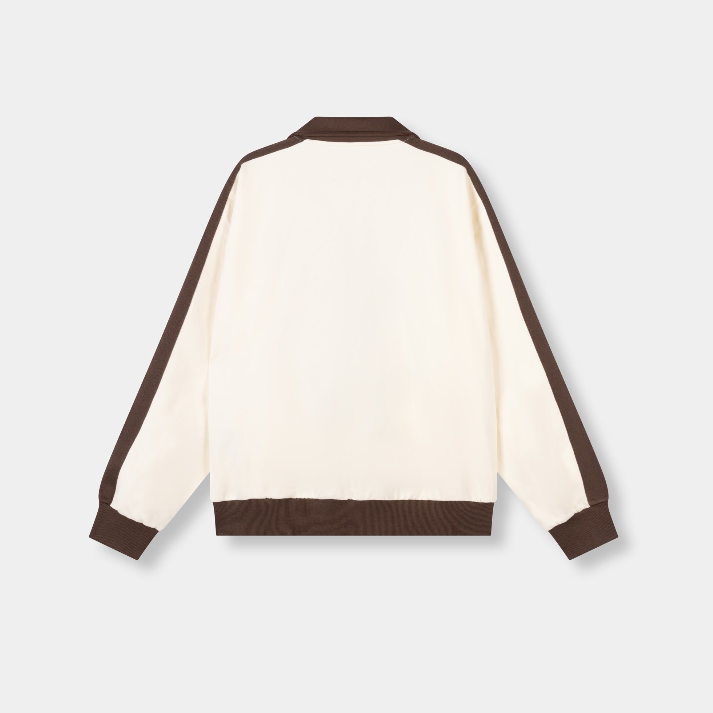 DUAL STRIPE TRACKJACKET CREAM/BROWN