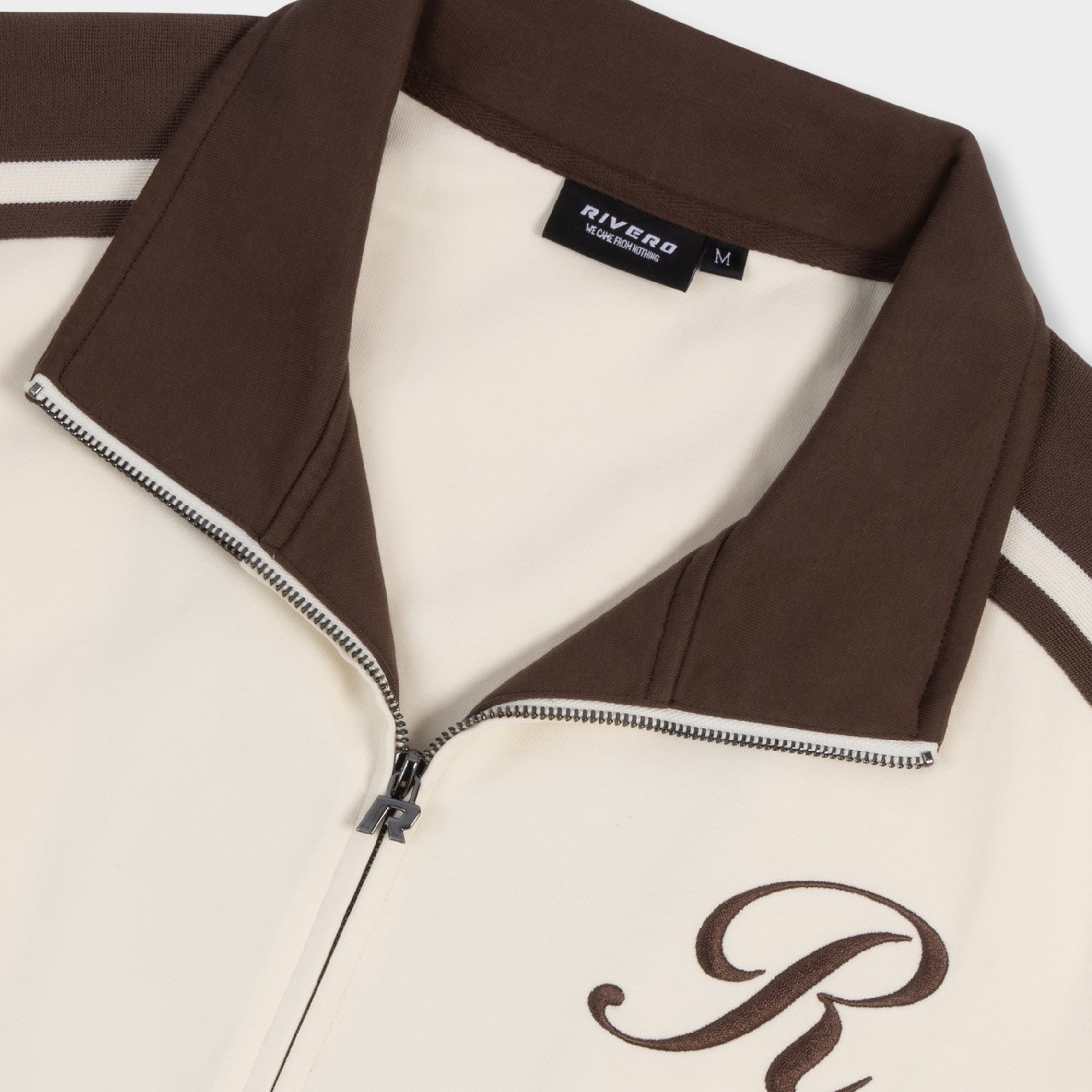 DUAL STRIPE TRACKJACKET CREAM/BROWN