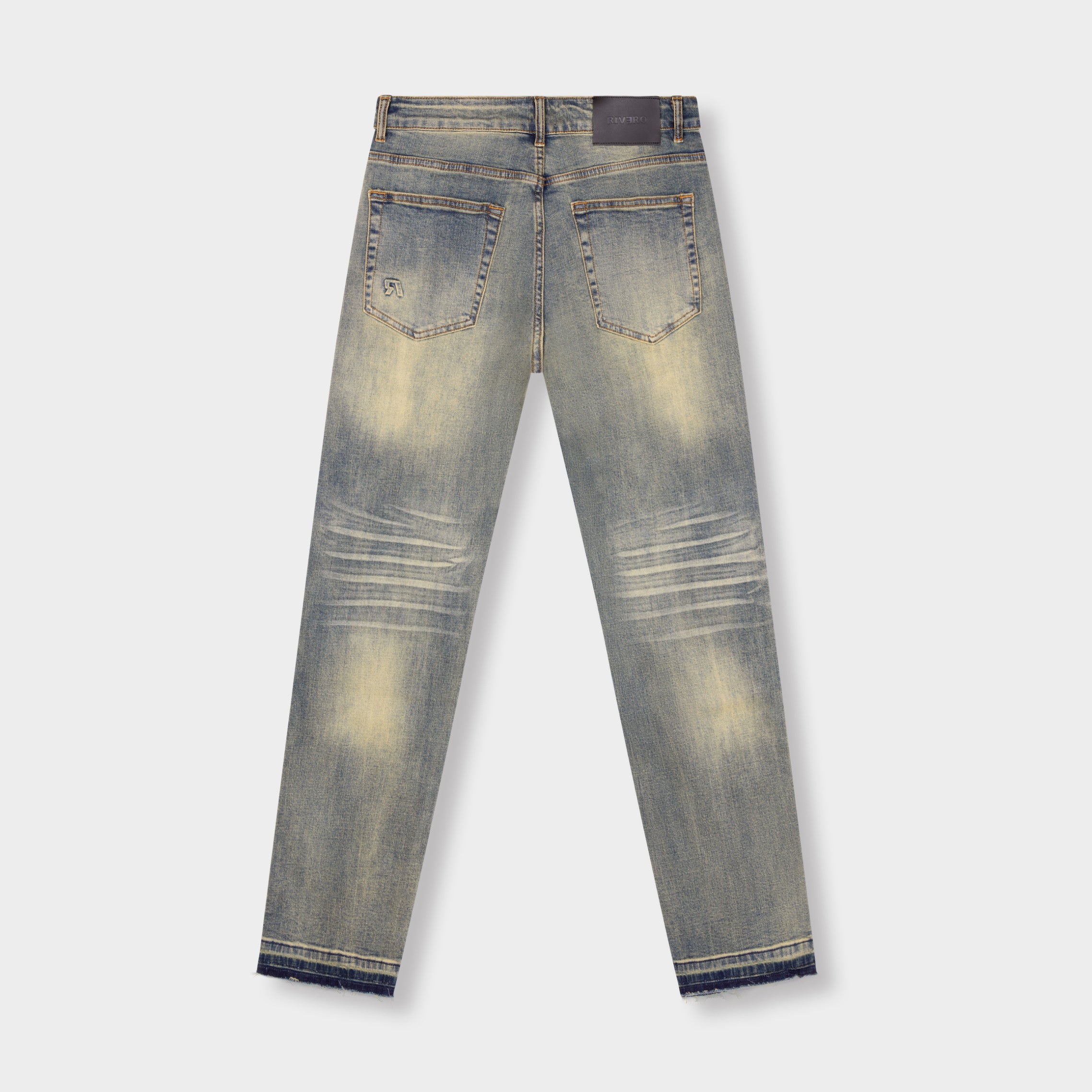 REGULAR VERIDIAN EMBOSSED DENIM JEANS