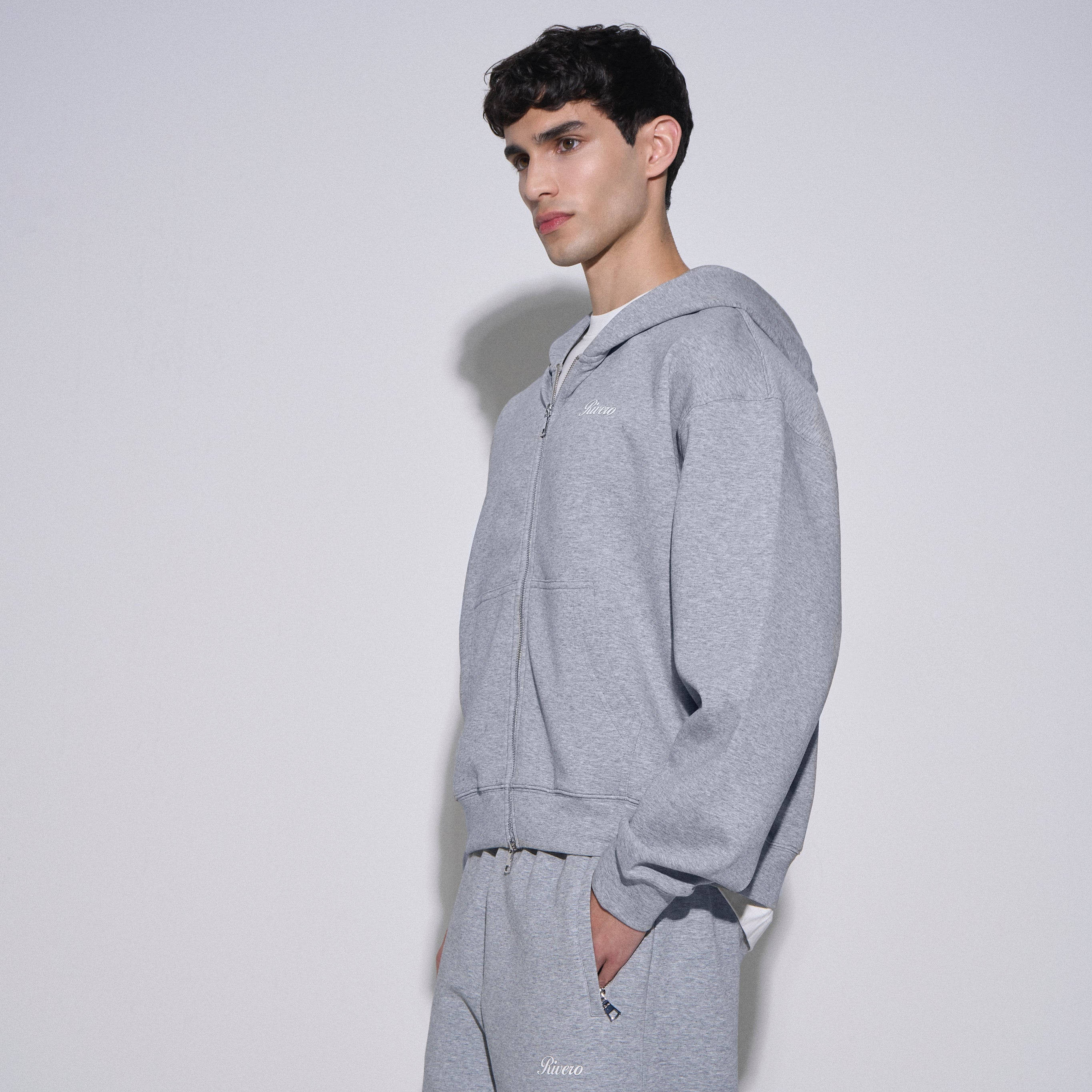 SCUBA ZIP HOODIE GREY