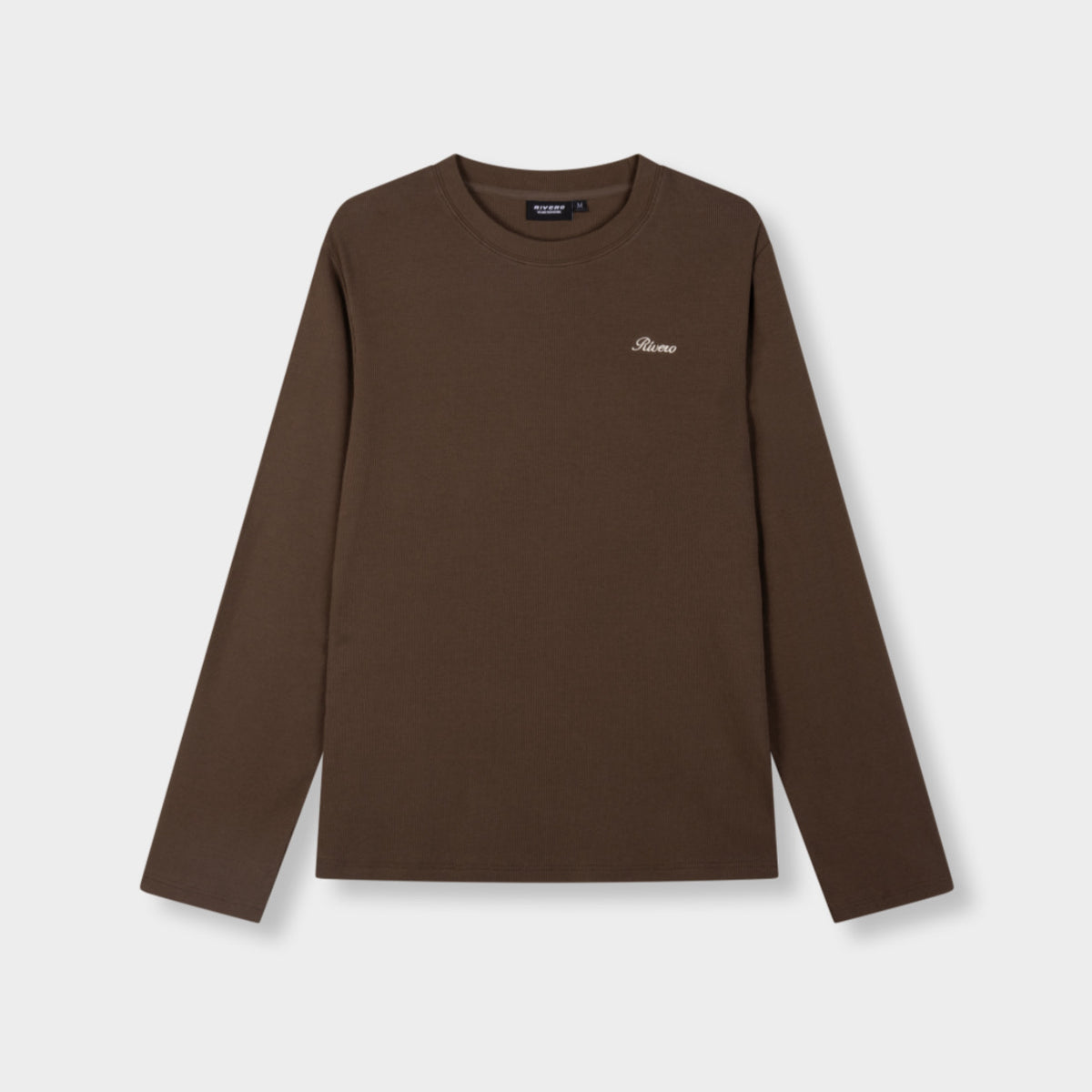 SIGNATURE SLIM-FIT RIBBED LONGSLEEVE BROWN