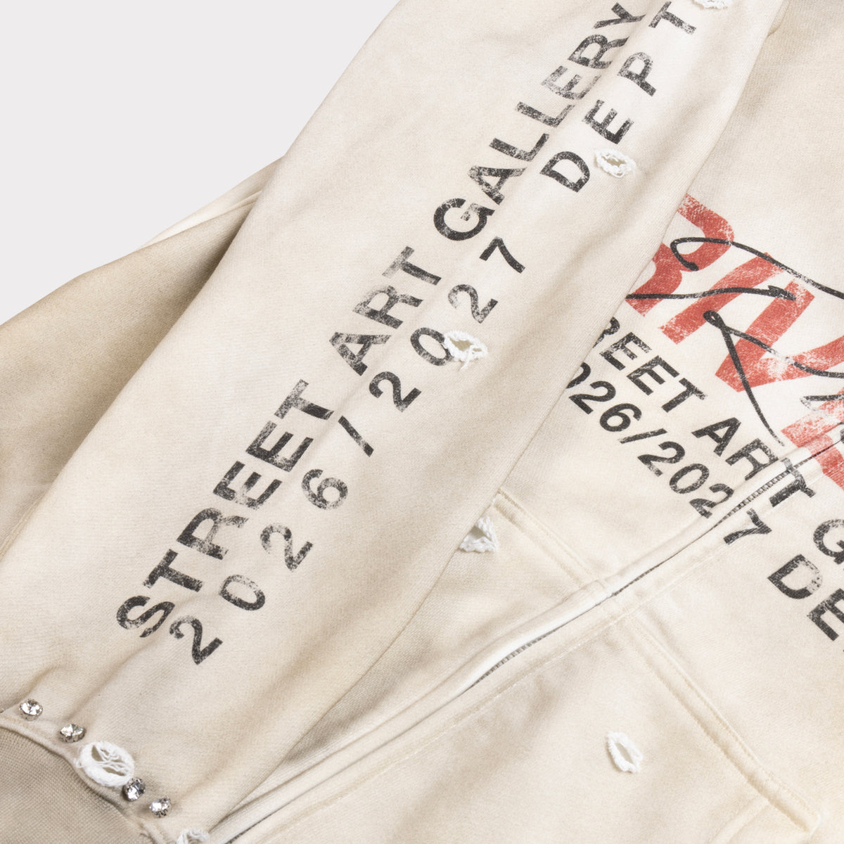 FADED GEMSTONE ZIP HOODIE