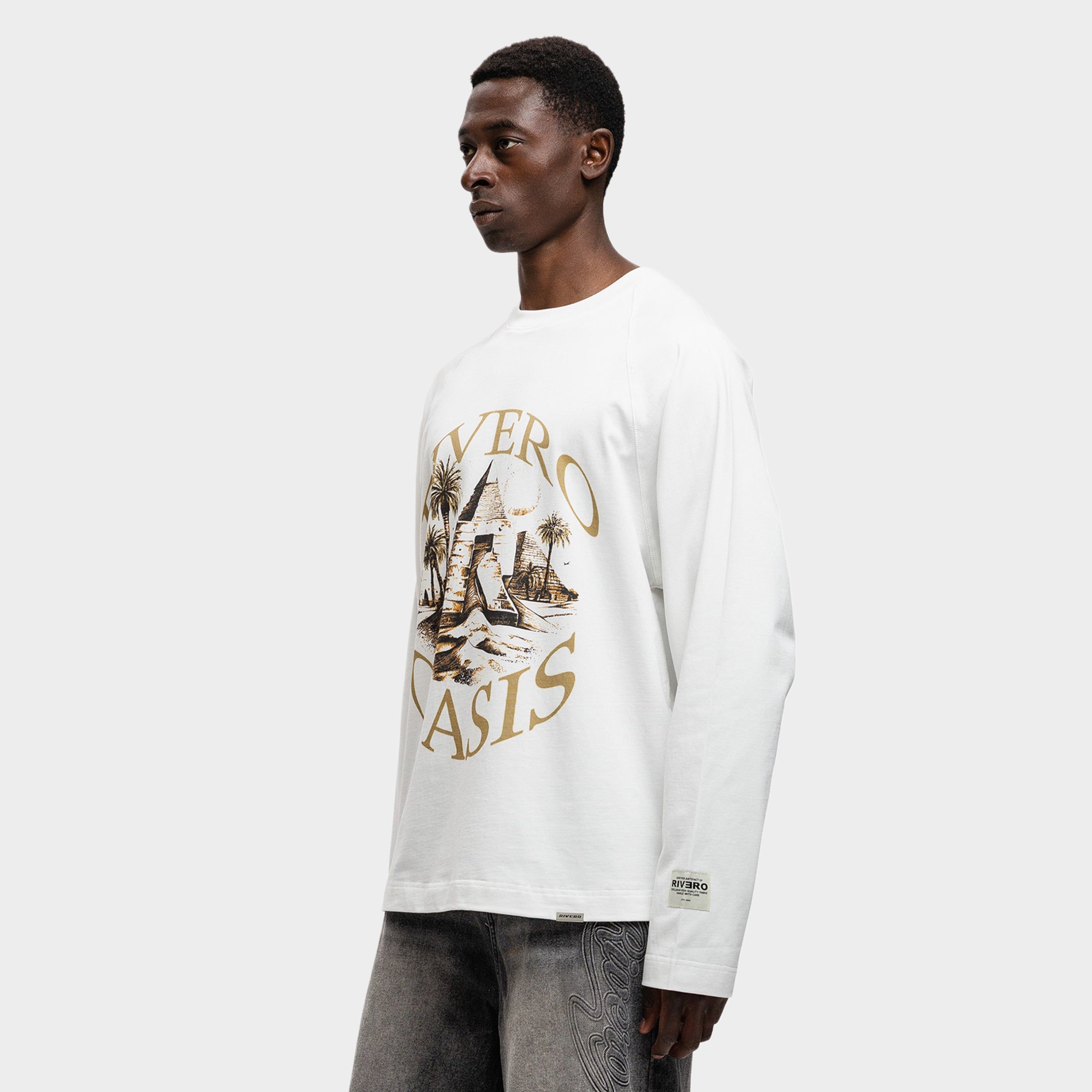 OASIS LONG SLEEVE TEE WHITE