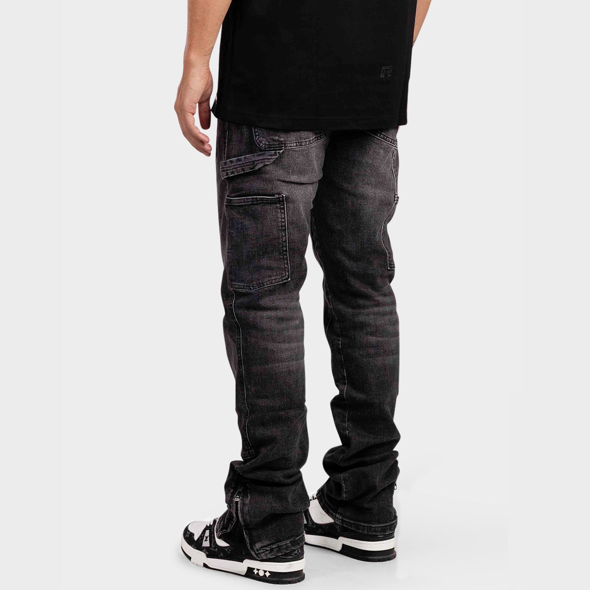 STRAIGHT WORKER DENIM JEANS BLACK