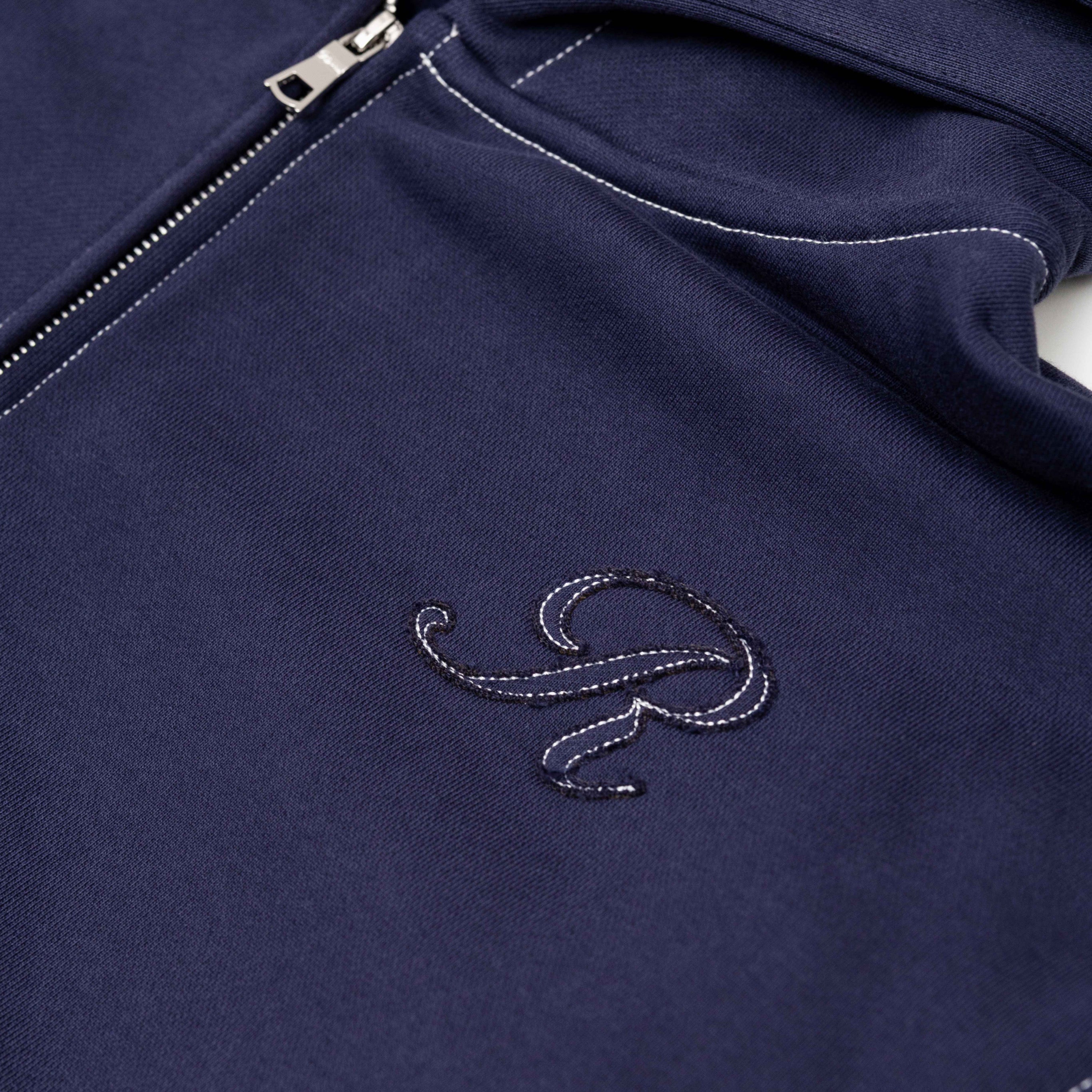 SEAMS ZIP HOODIE NAVY