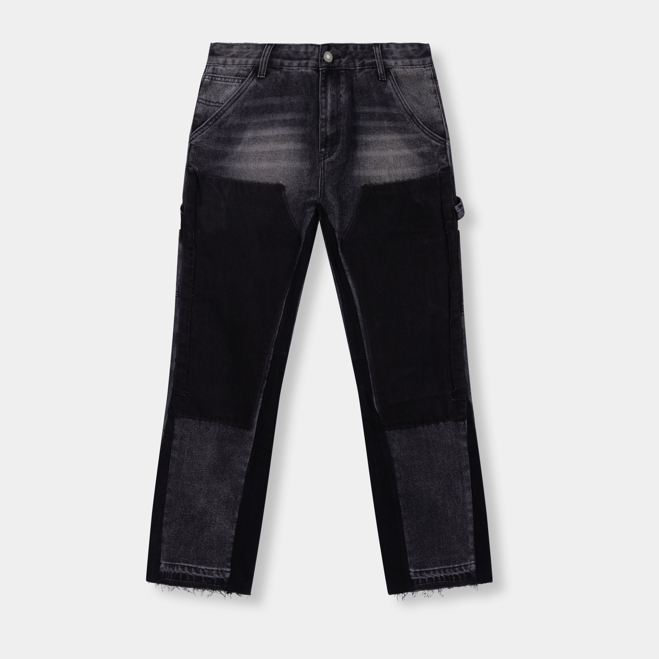ATELIER CARPENTER FLARED DENIM JEANS BLACK