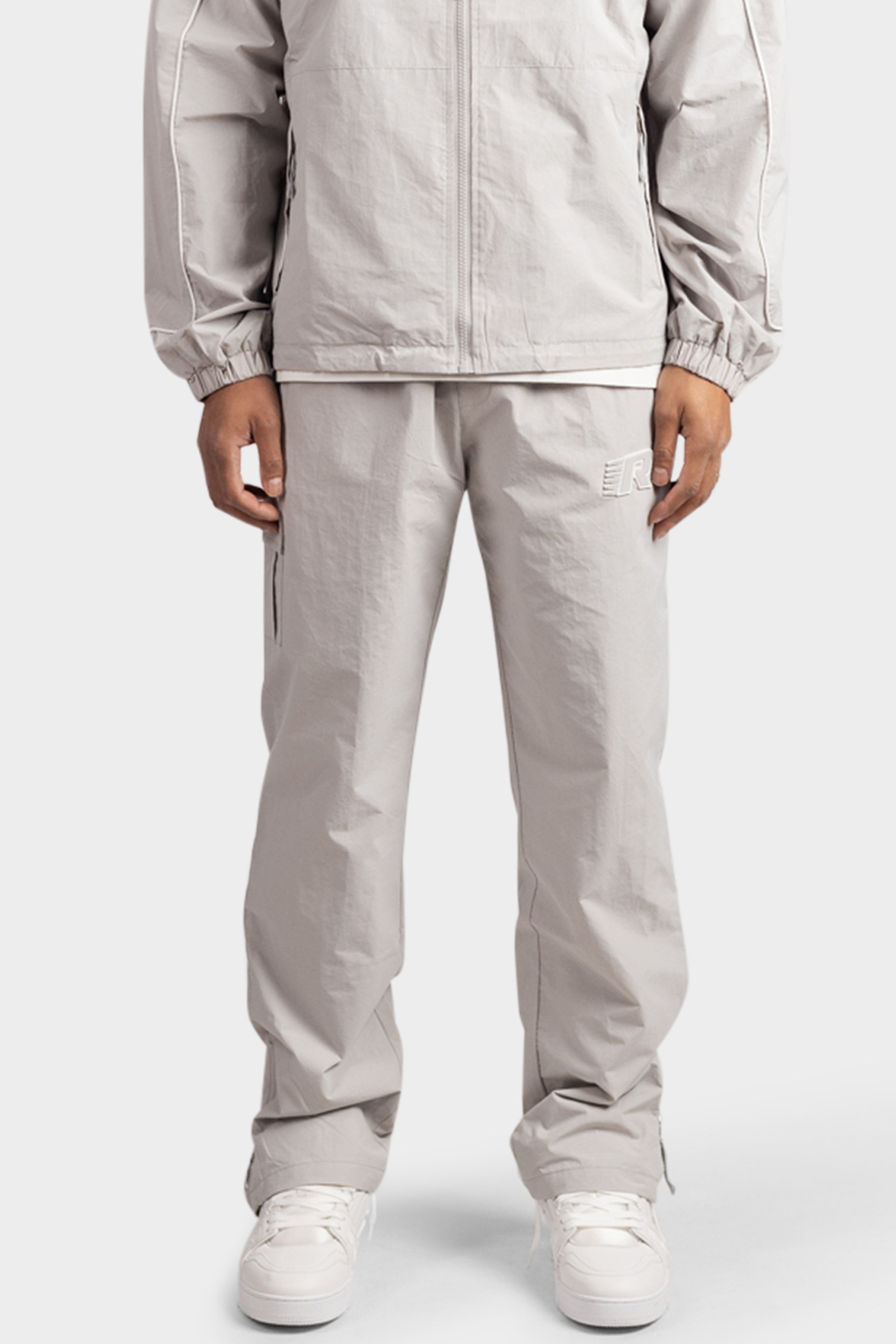 ZIP TRACKPANTS STRAIGHT  GREY