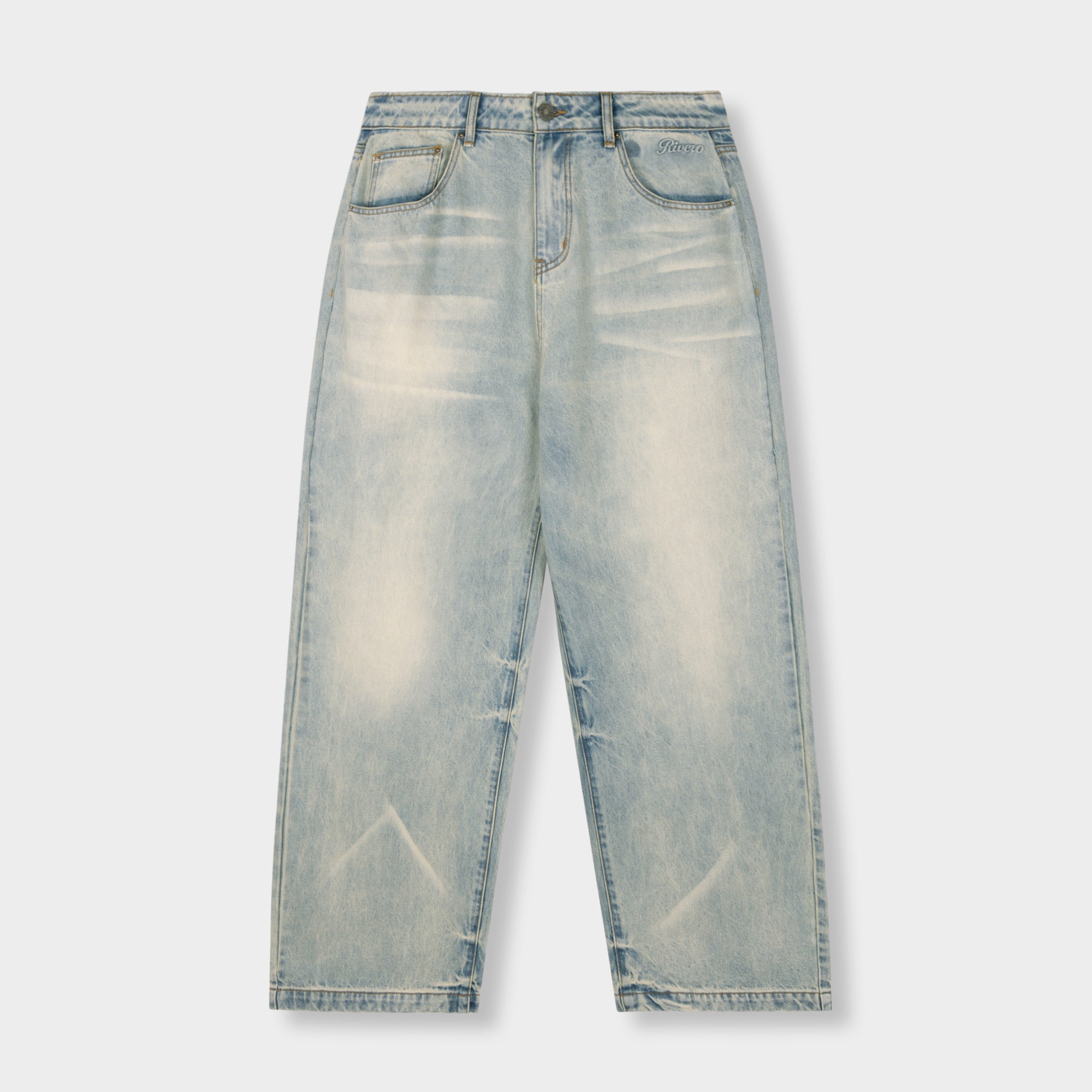 BAGGY MIST BLUE DENIM JEANS PRE-ORDER