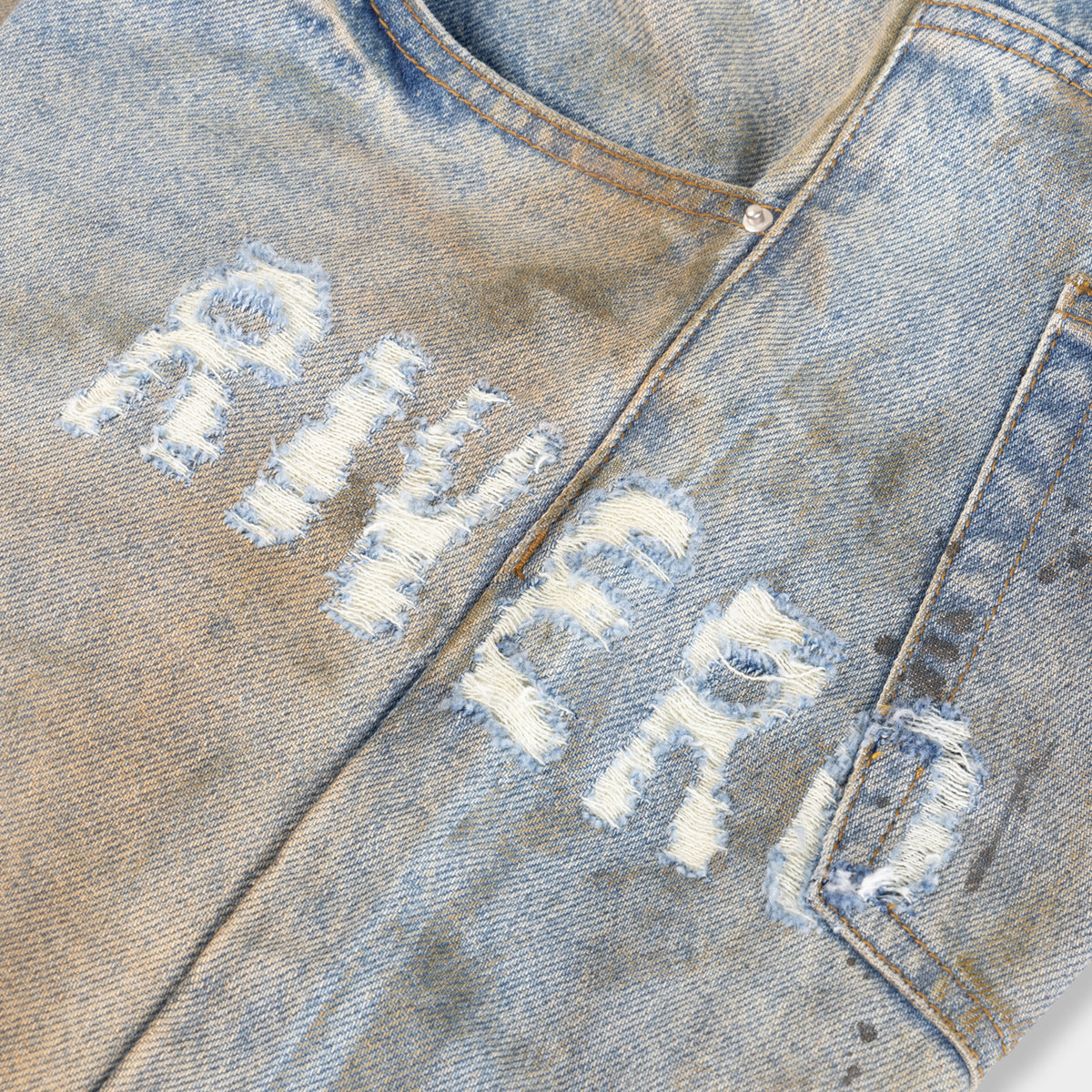 AGED FORM DENIM JEANS