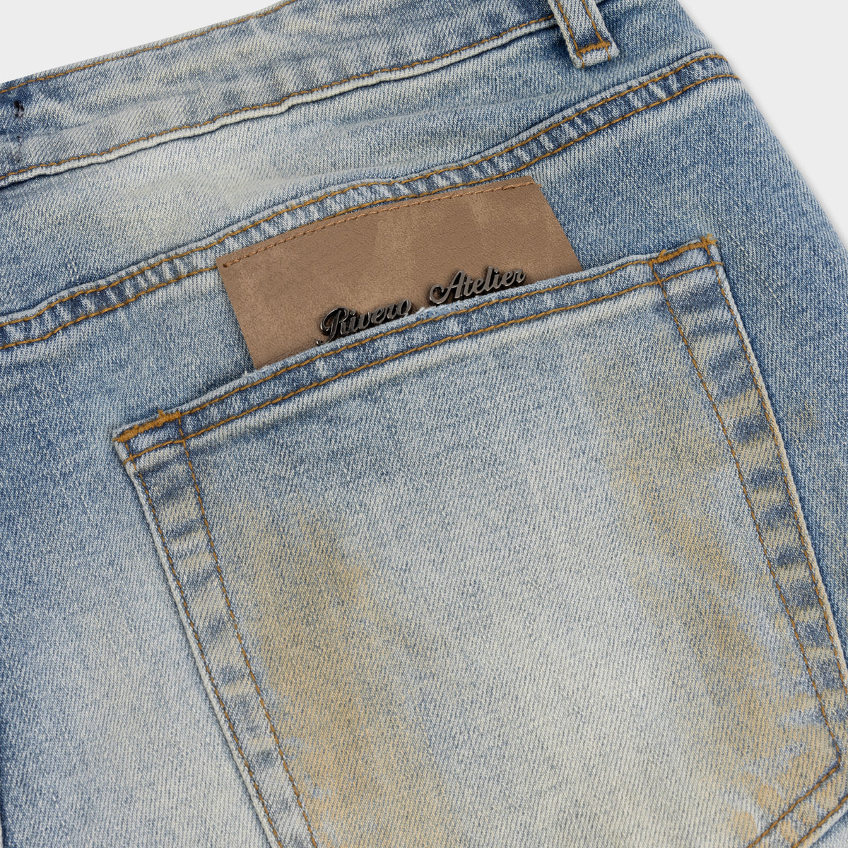 DUSTED FADE EMBOSSED DENIM