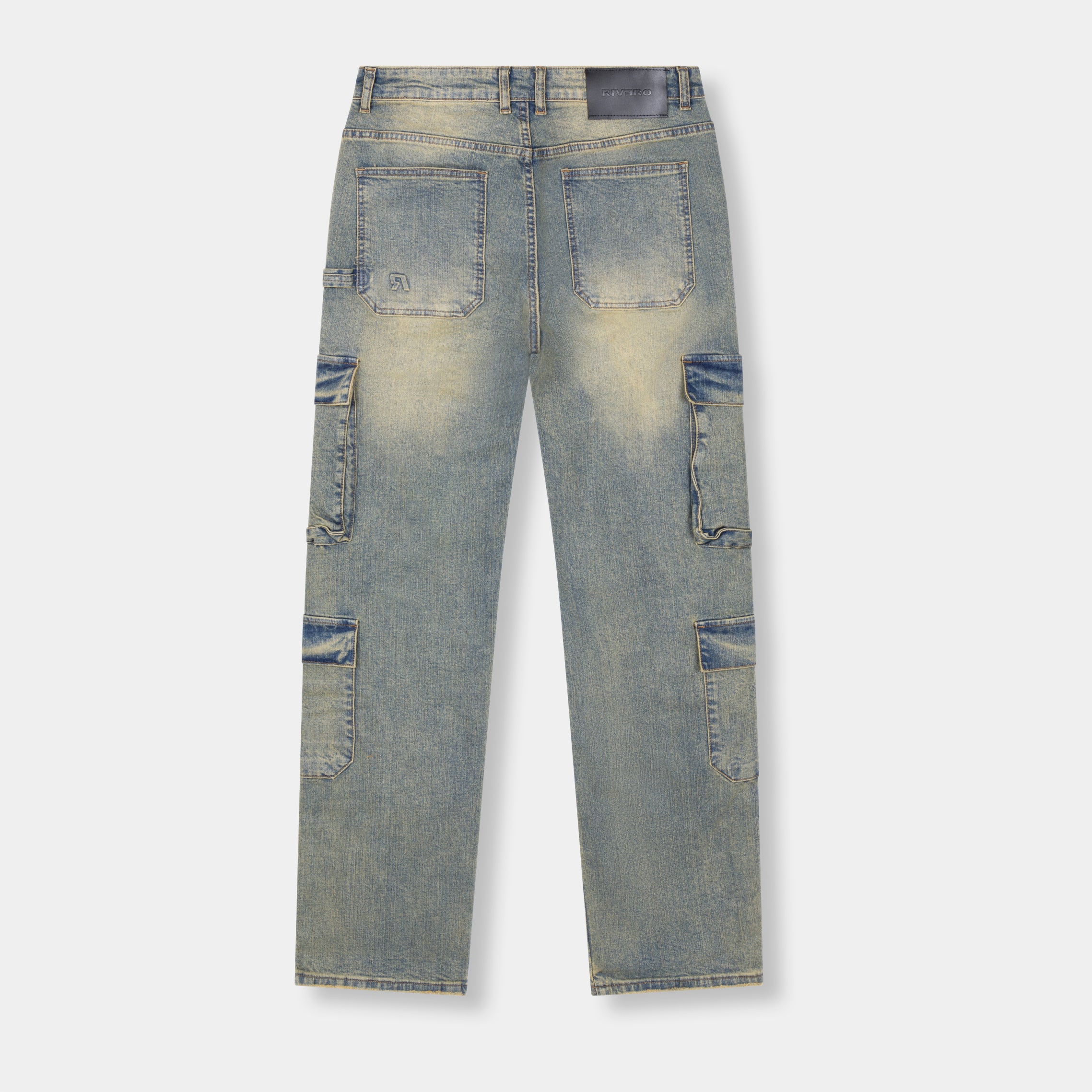 BAGGY HEAVY WASHED CARGO DENIM JEANS