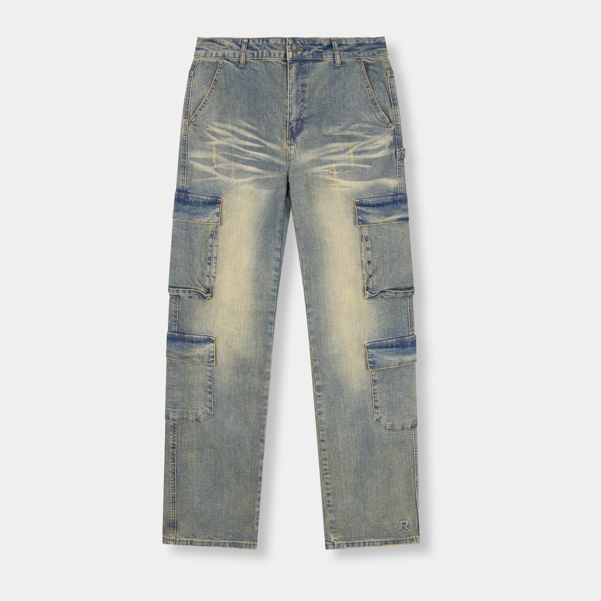 BAGGY HEAVY WASHED CARGO DENIM JEANS