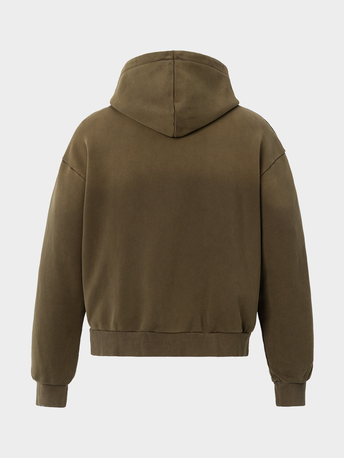 BIG PLANS ZIP HOODIE WASHED BROWN