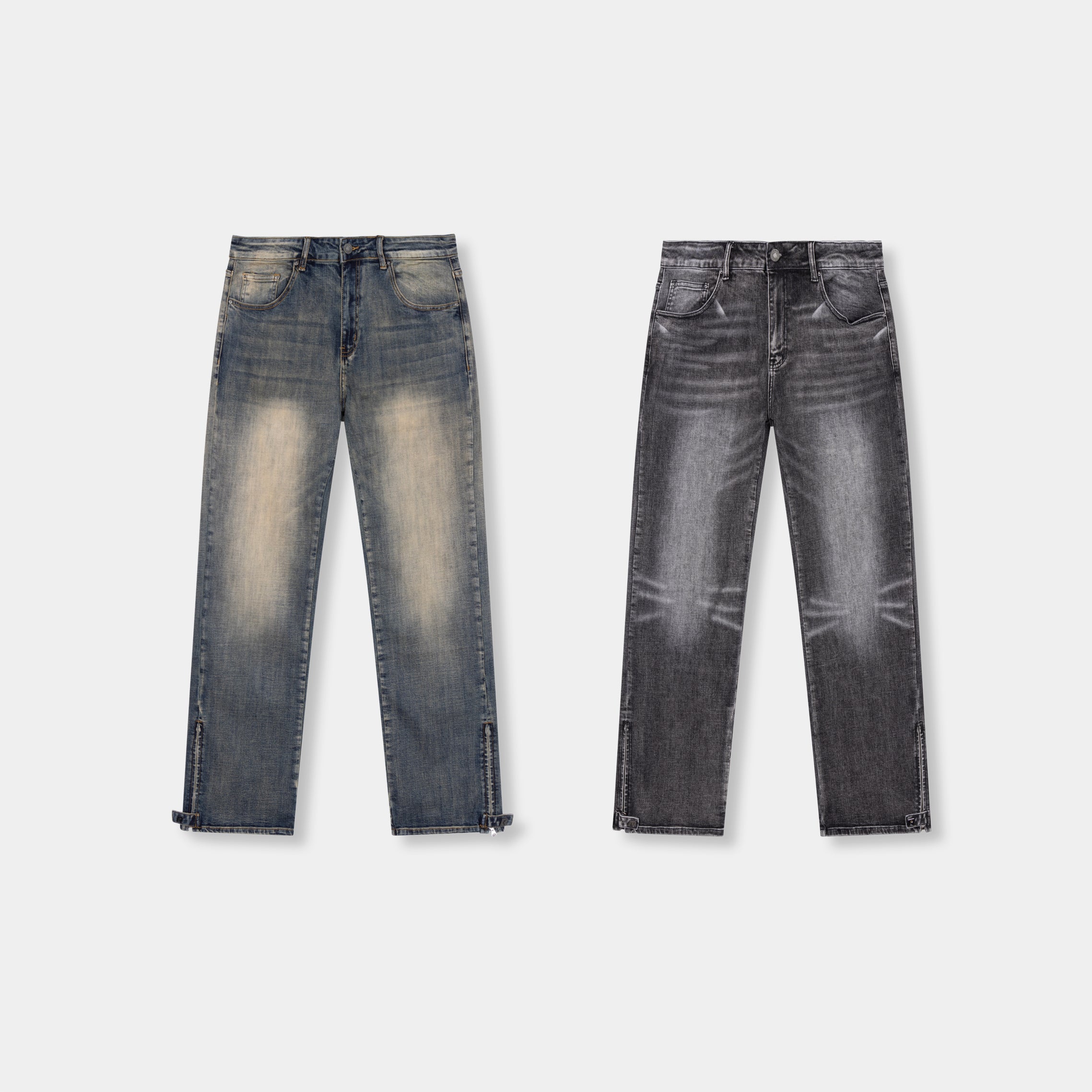 RELAXED BUTTONED ZIP DENIM 2-Pack
