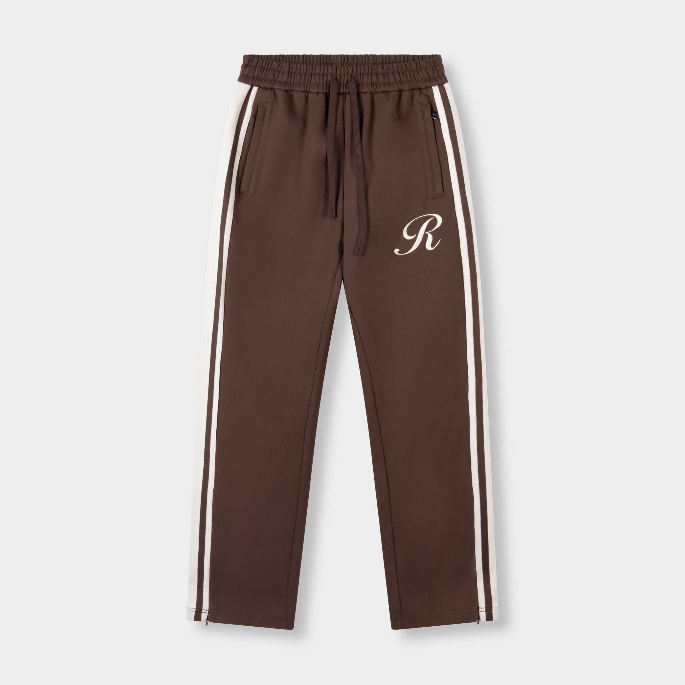 DUAL STRIPE TRACKPANTS BROWN/CREAM