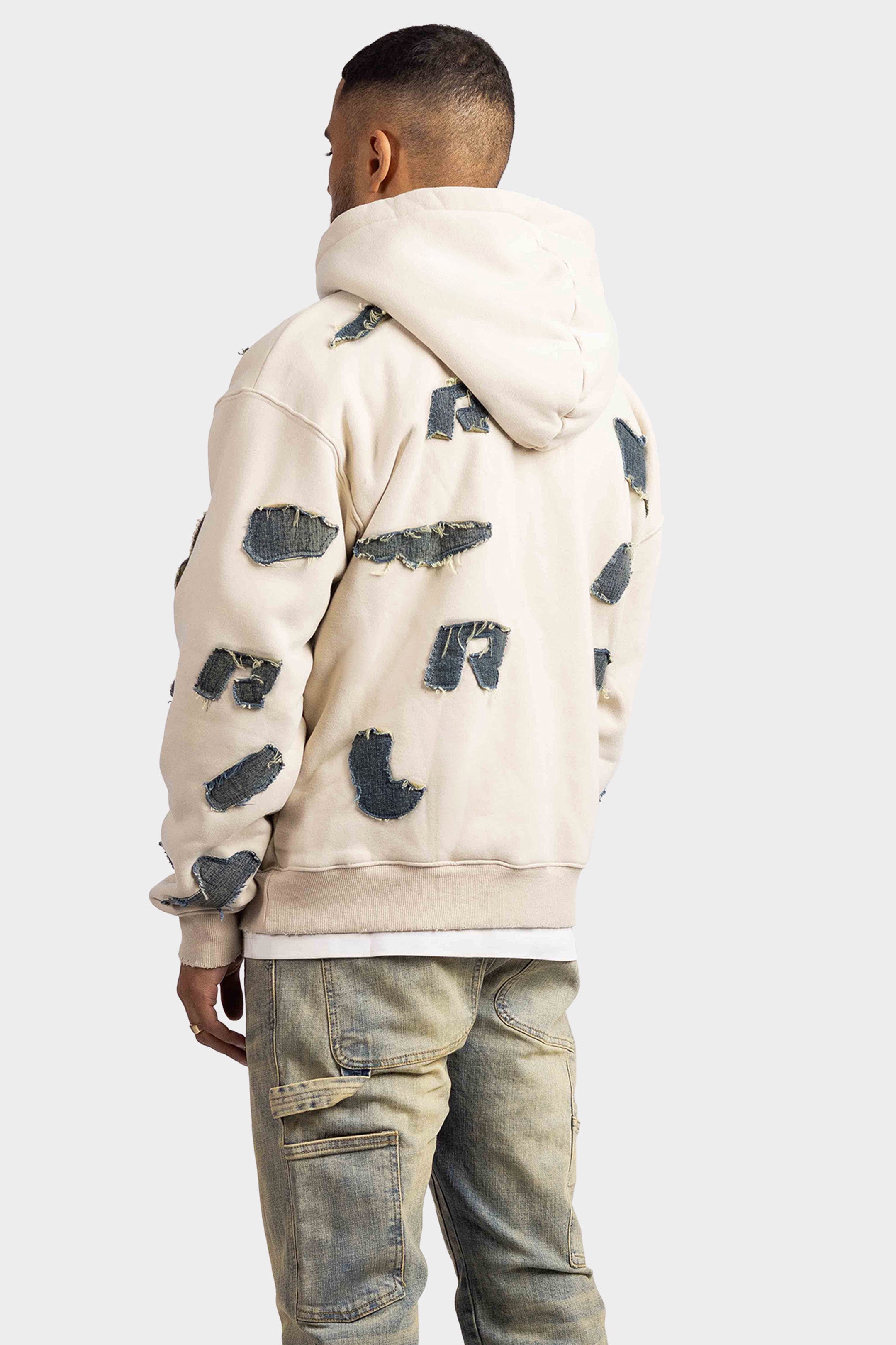 DENIM HOODIE SAND