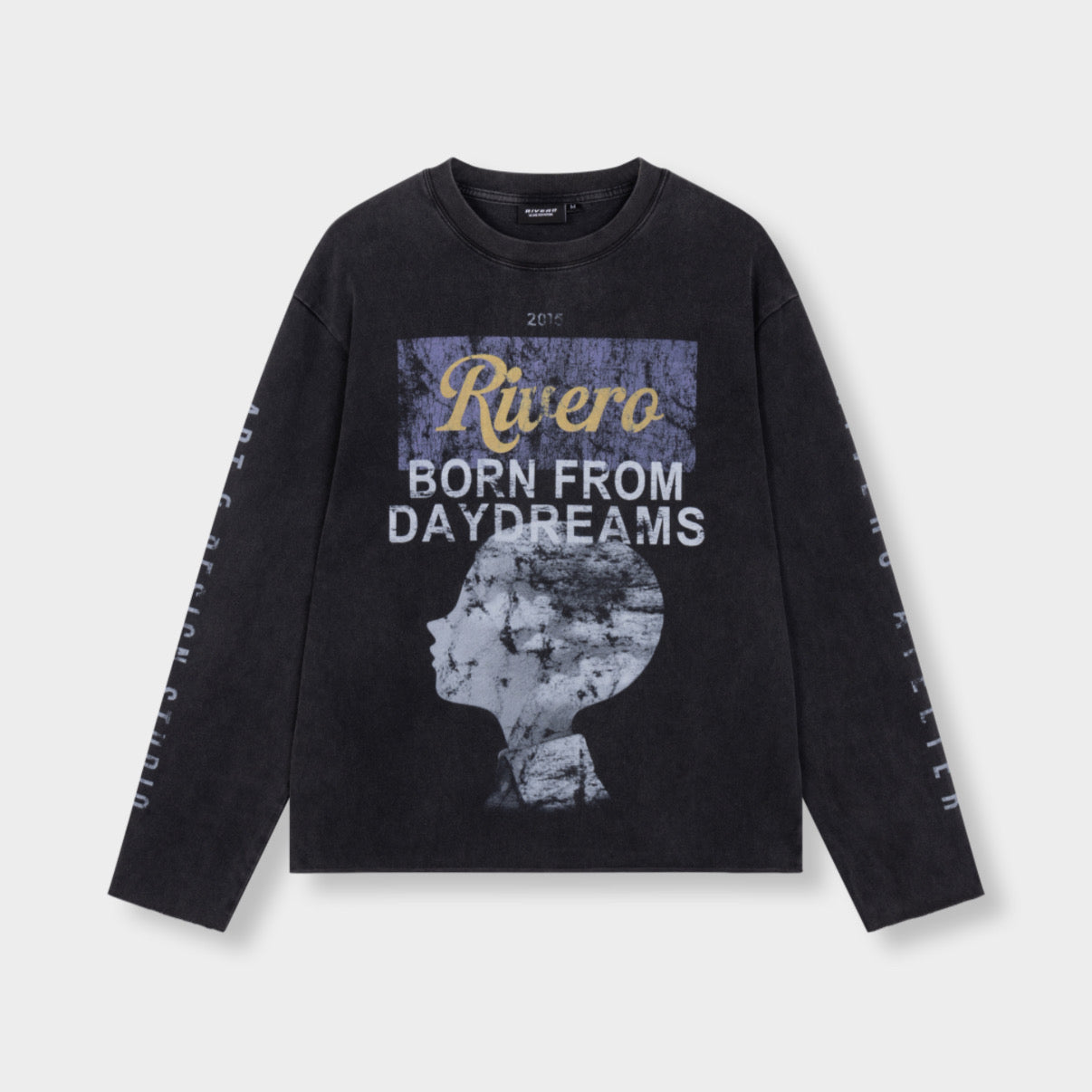 DAYDREAMS RAW EDGE LONGSLEEVE WASHED BLACK
