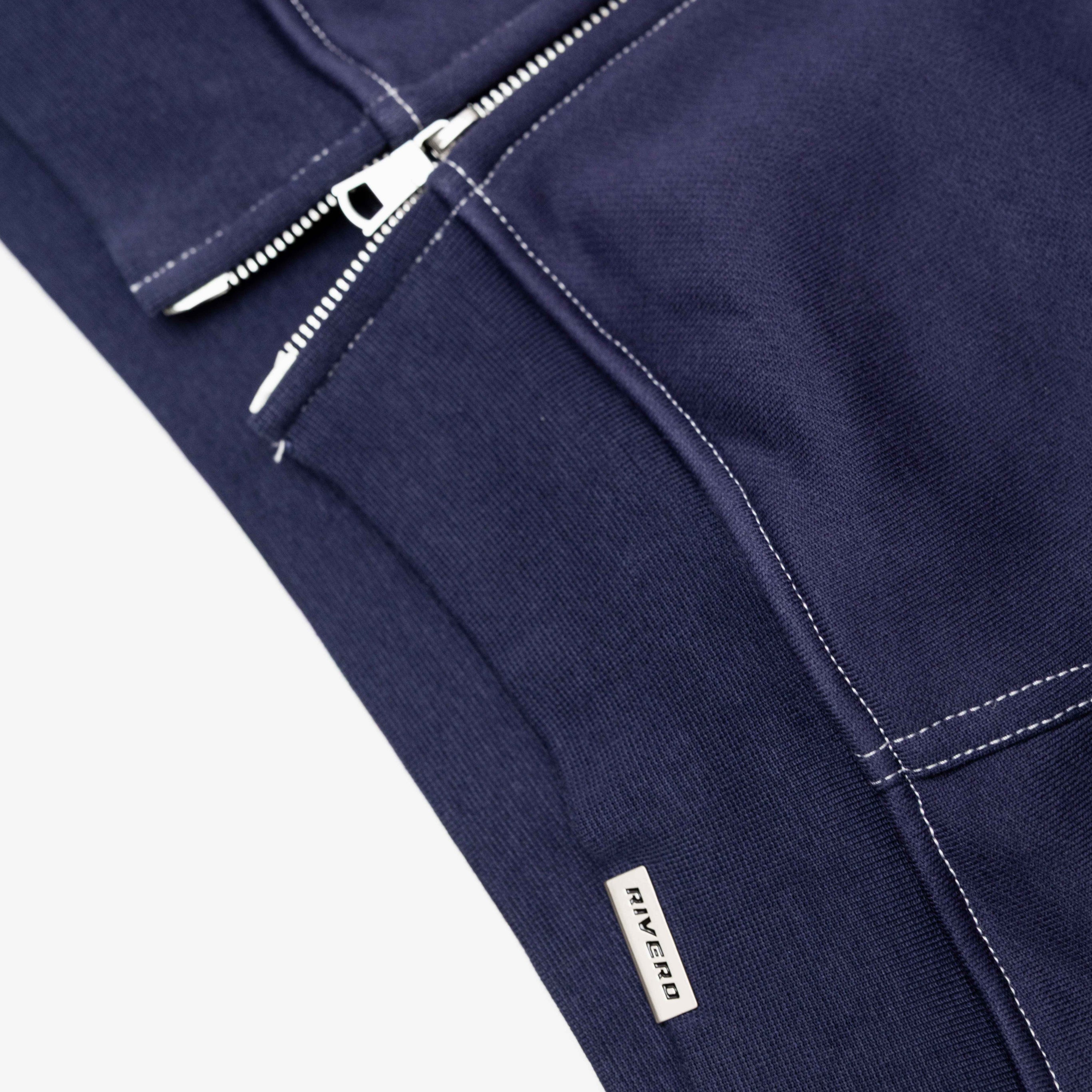 SEAMS ZIP HOODIE NAVY