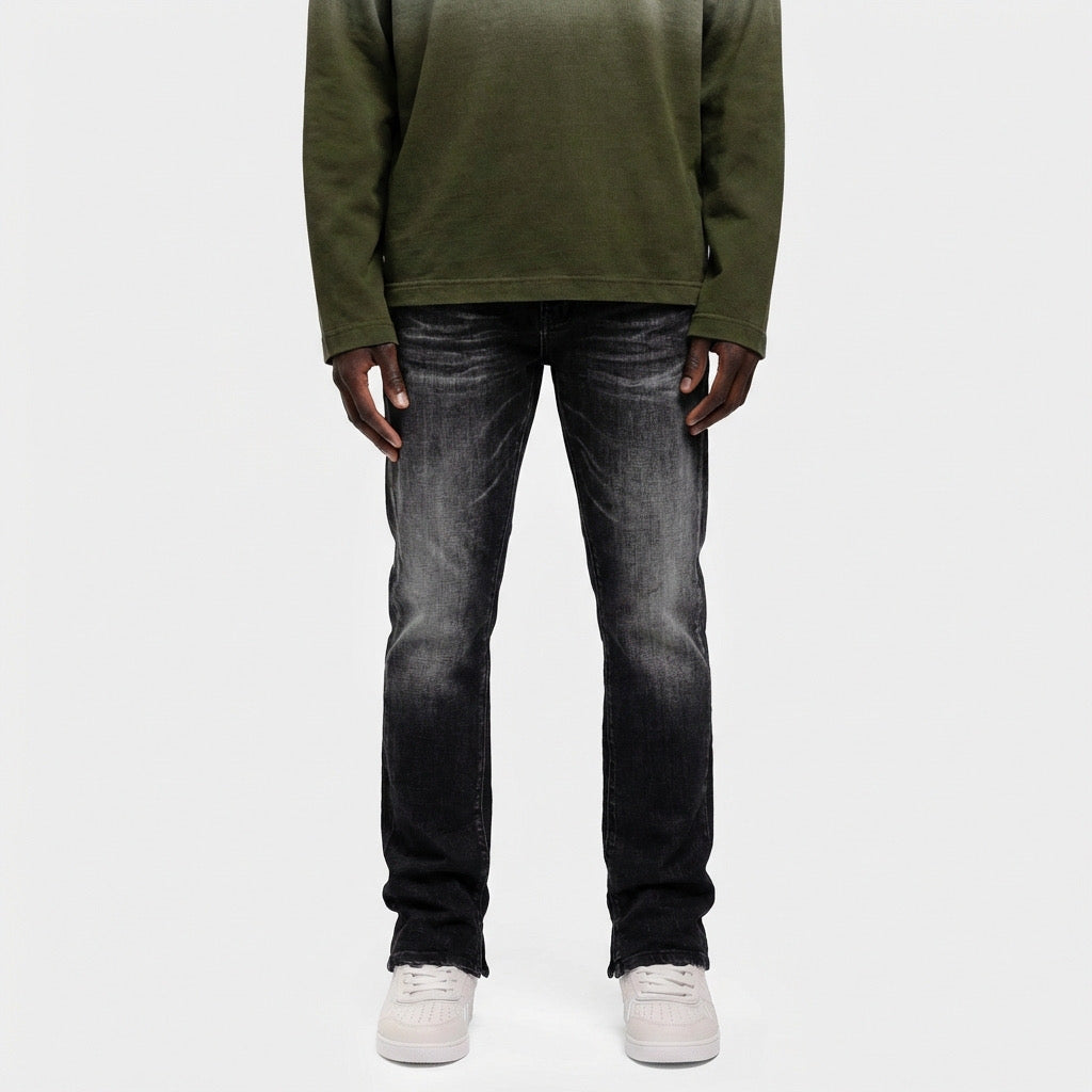 SHADOW SLIGHTLY SPLIT WASHED DENIM