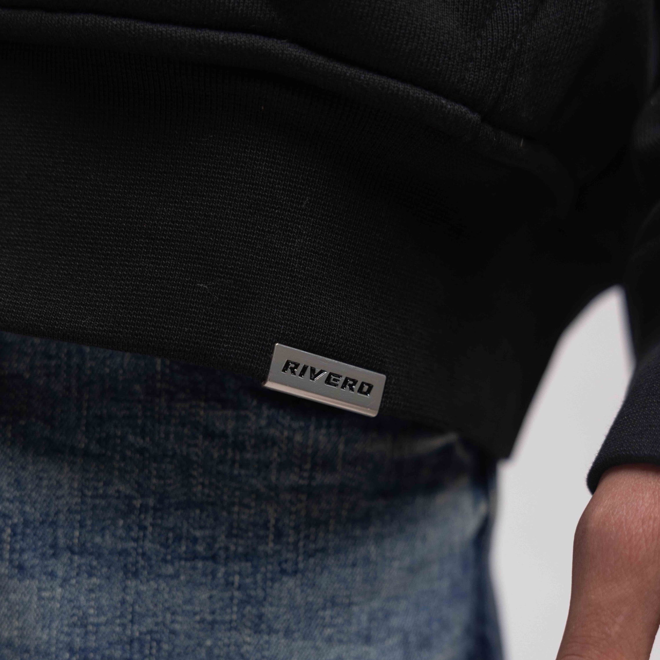 ATELIER RETRO DOUBLE ZIP HOODIE BLACK