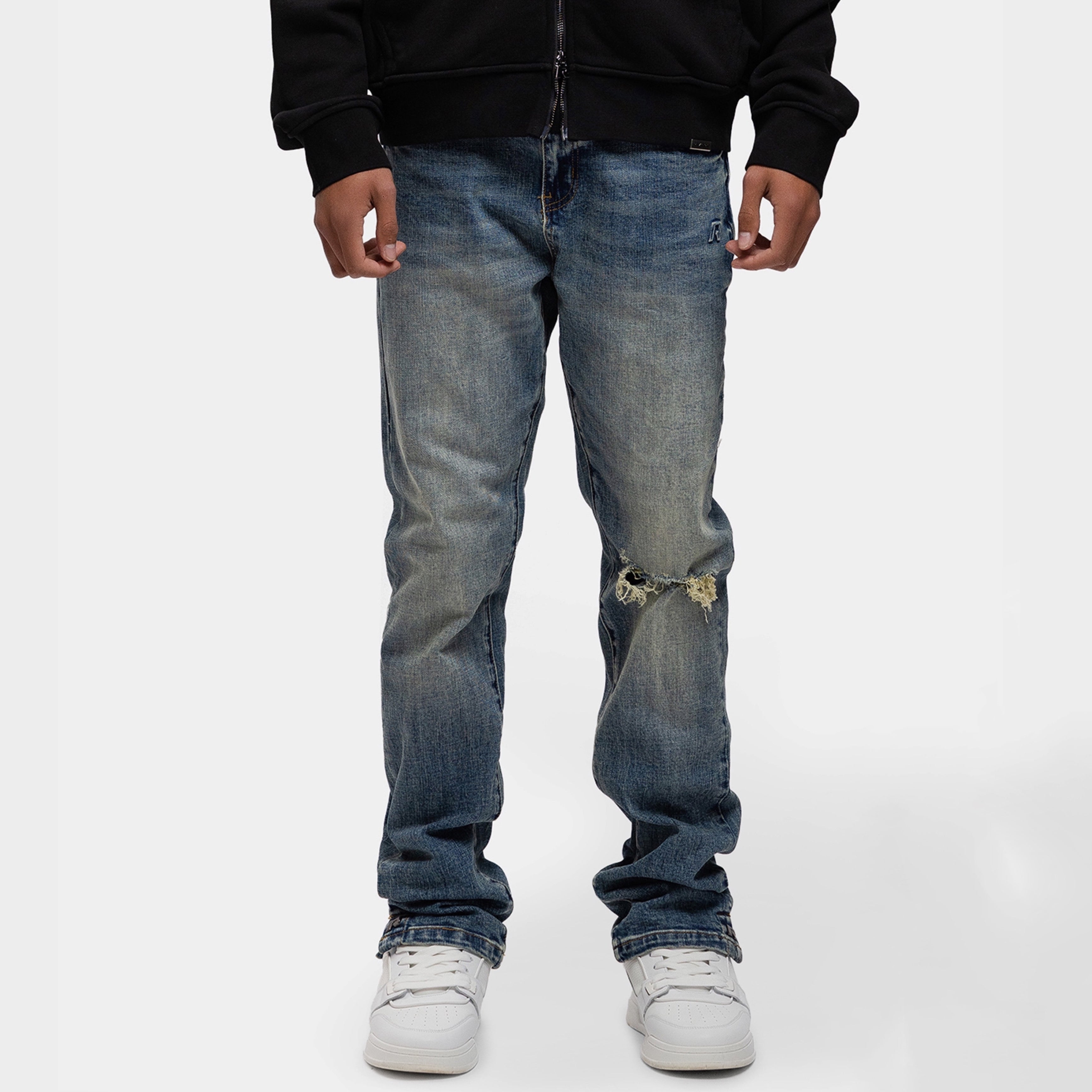 DESTROYER BUTTONED DENIM JEANS