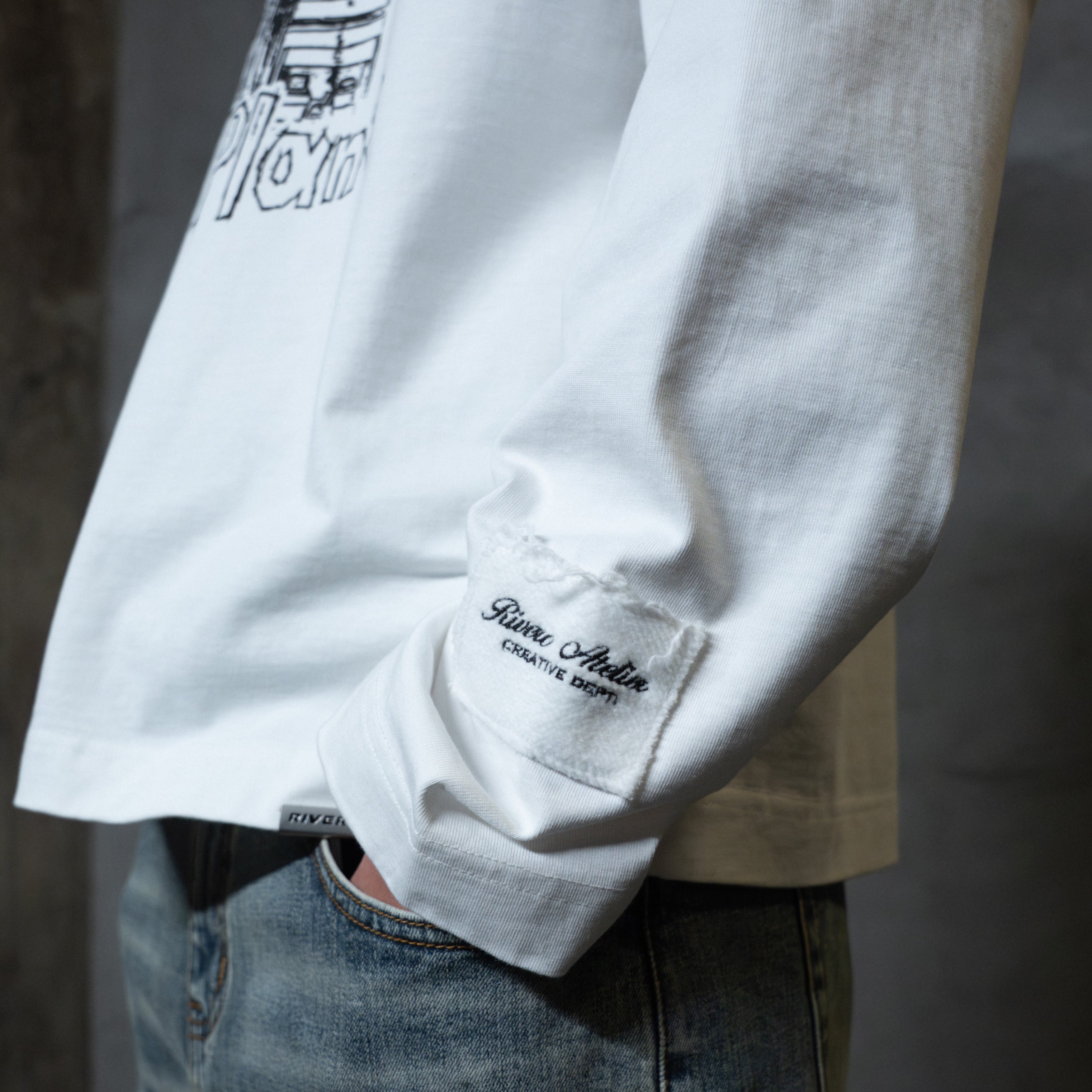 BIG PLANS GRAFFITI LONGSLEEVE WHITE