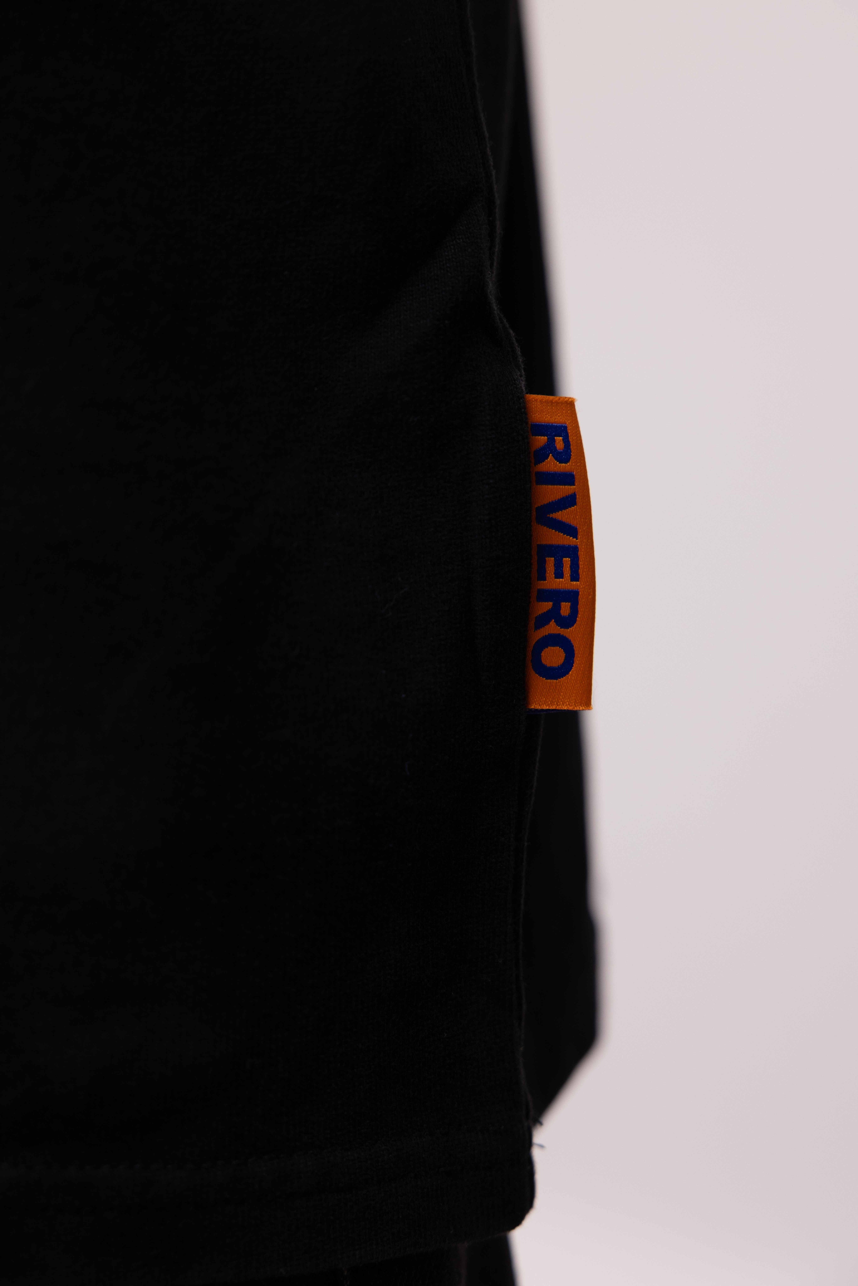 ATELIER SIDE WASHED ZIP HOODIE BLACK