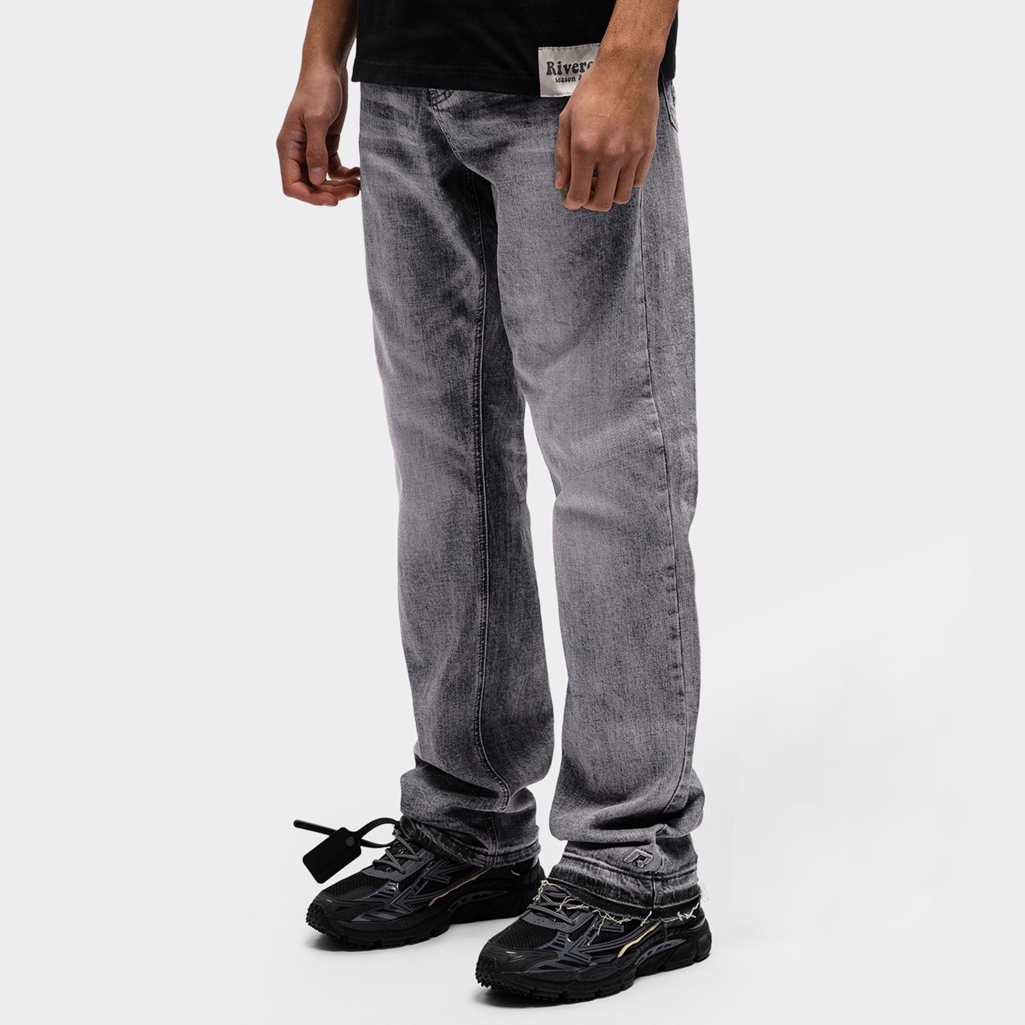 REGULAR GRANITE EMBOSSED DENIM JEANS