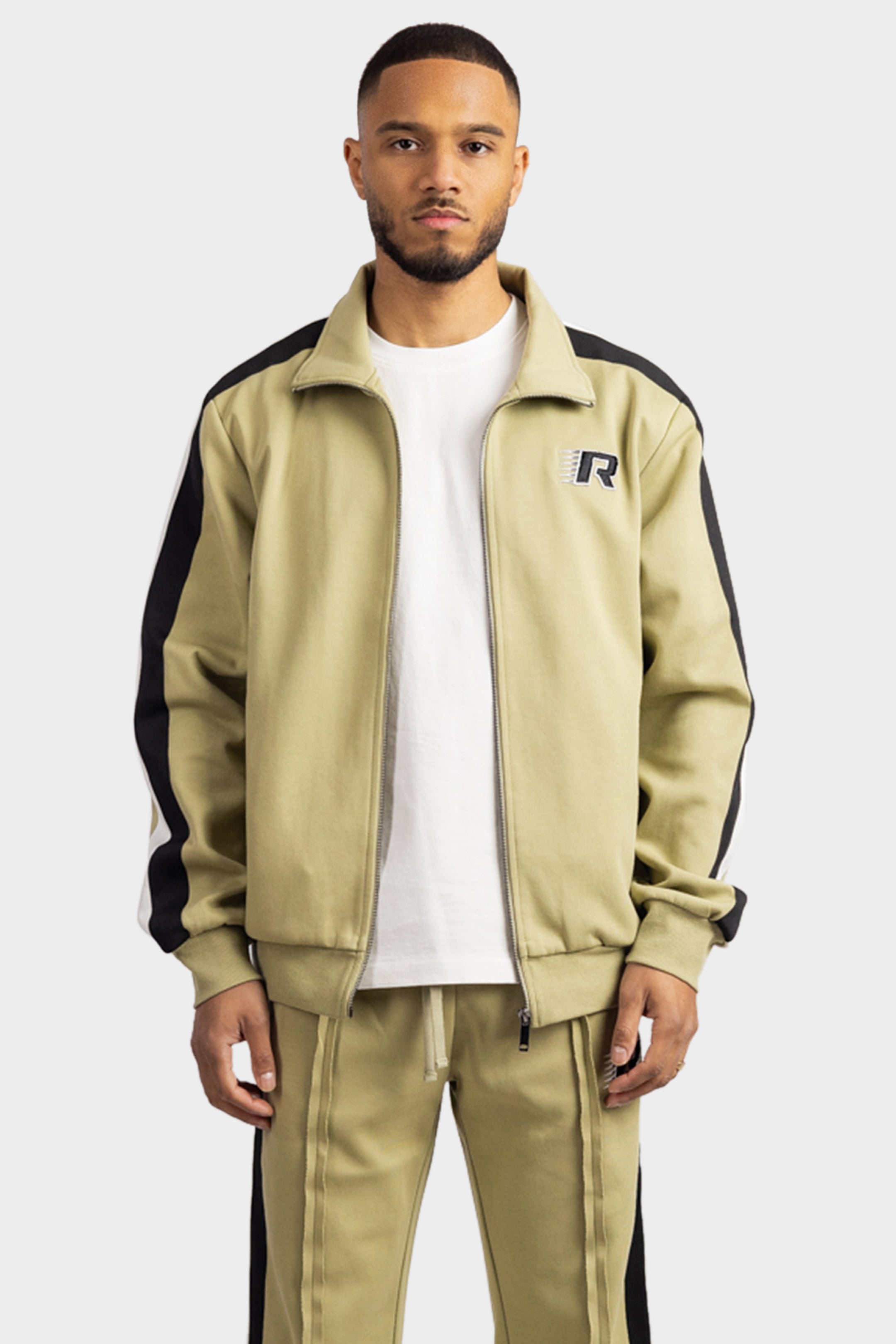 BIG PLANS FULL ZIP TRACK JACKET GREEN