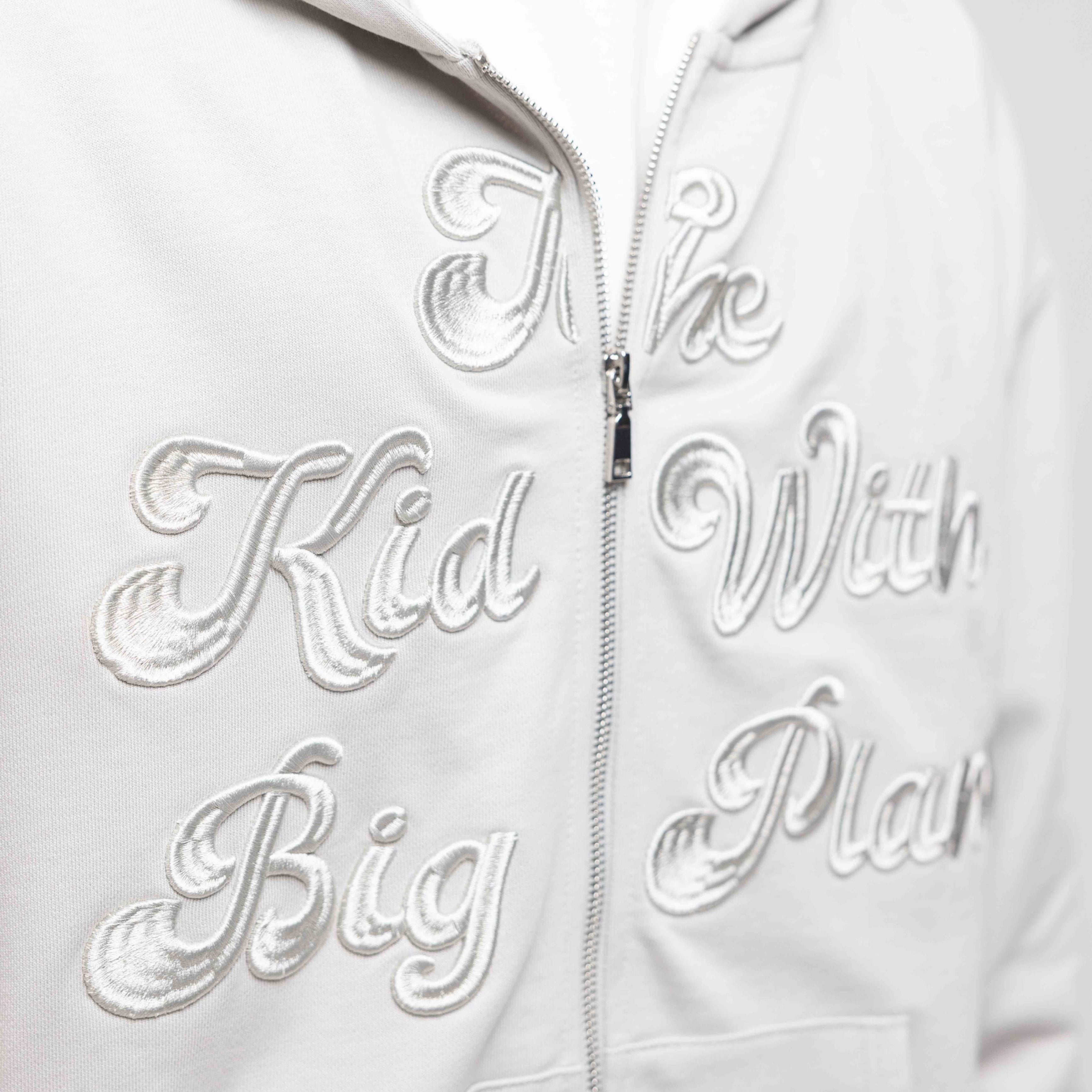 BIG PLANS ZIP HOODIE GREY