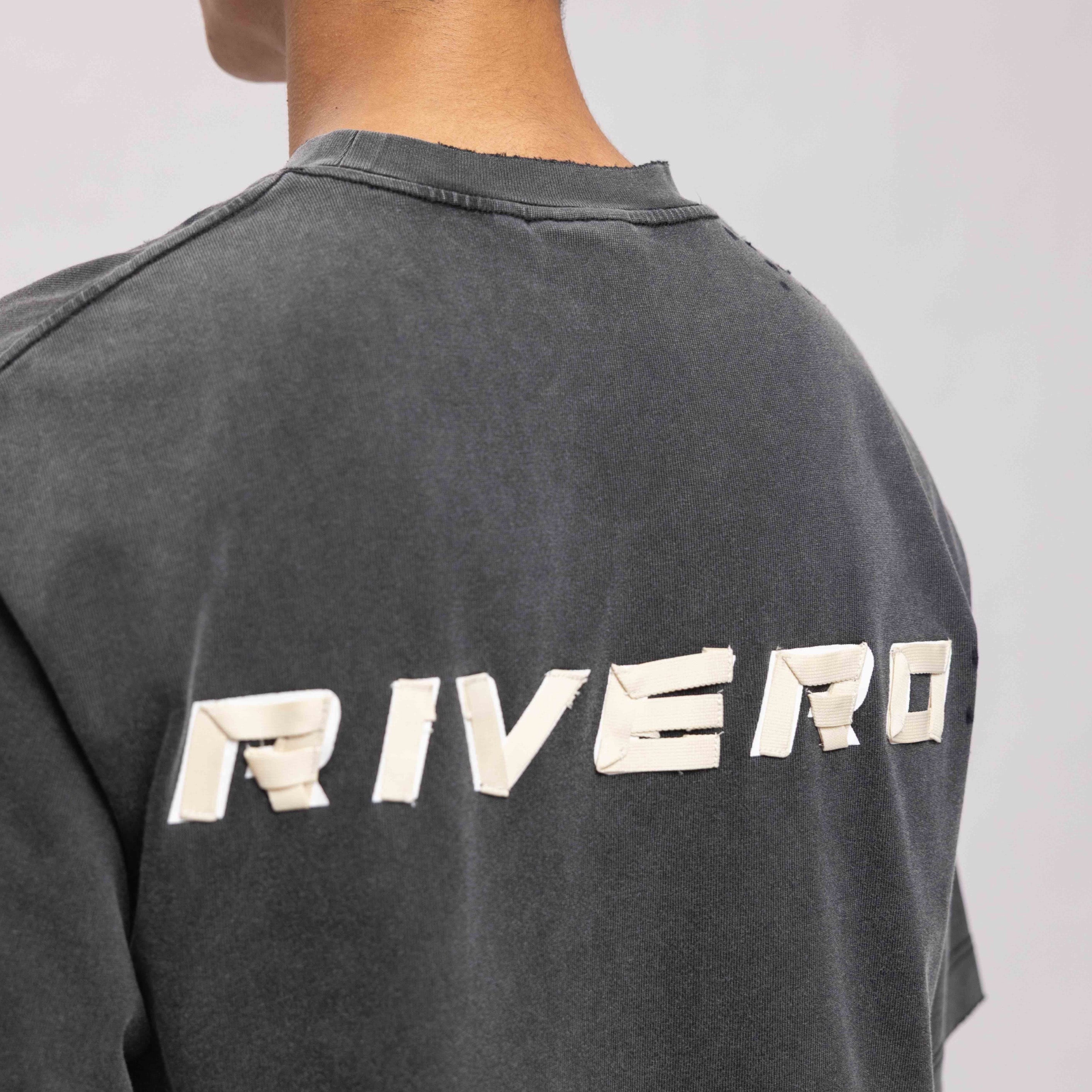 SIGNATURE TAPED T-SHIRT WASHED BLACK