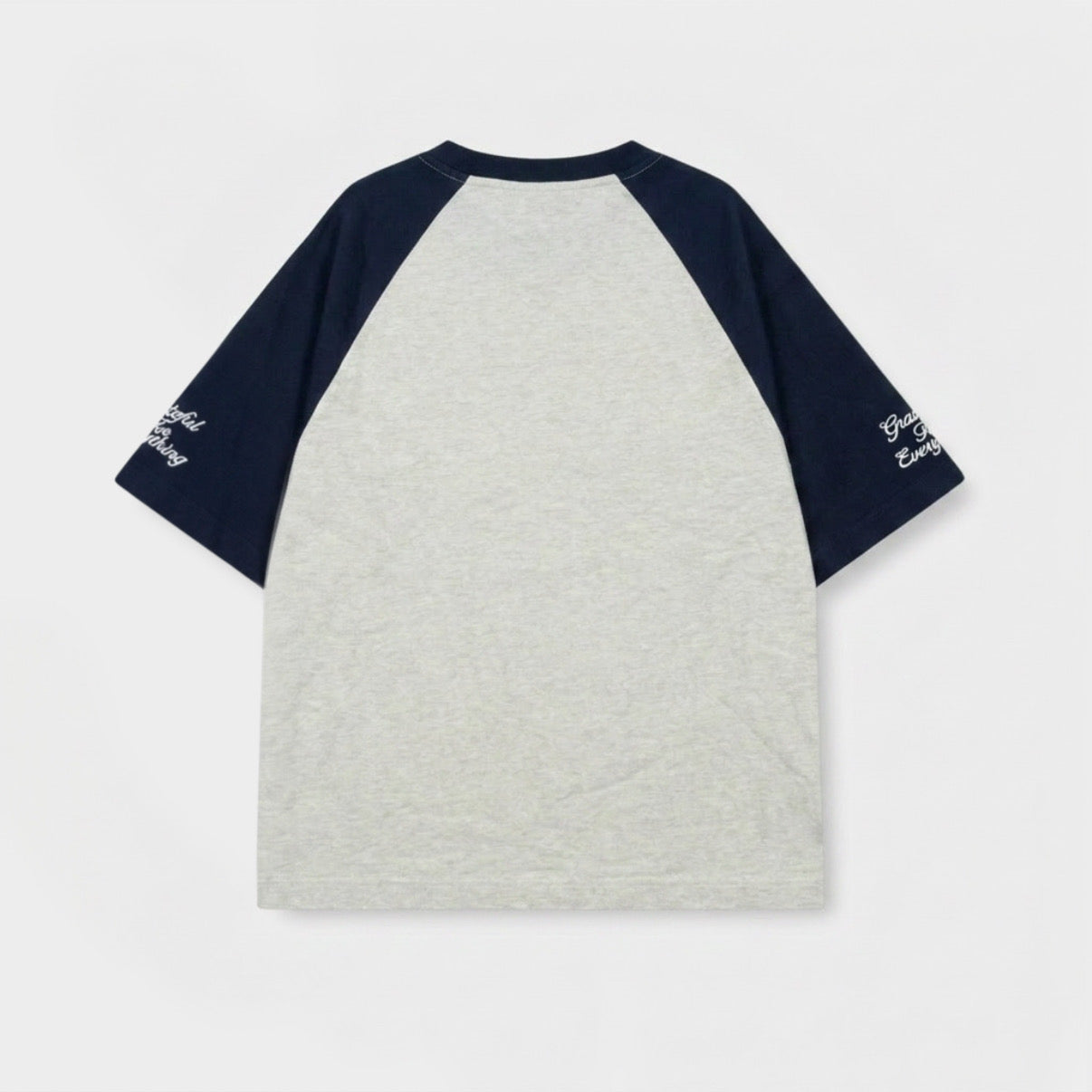 RAGLAN COLLEGE T-SHIRT NAVY/GREY