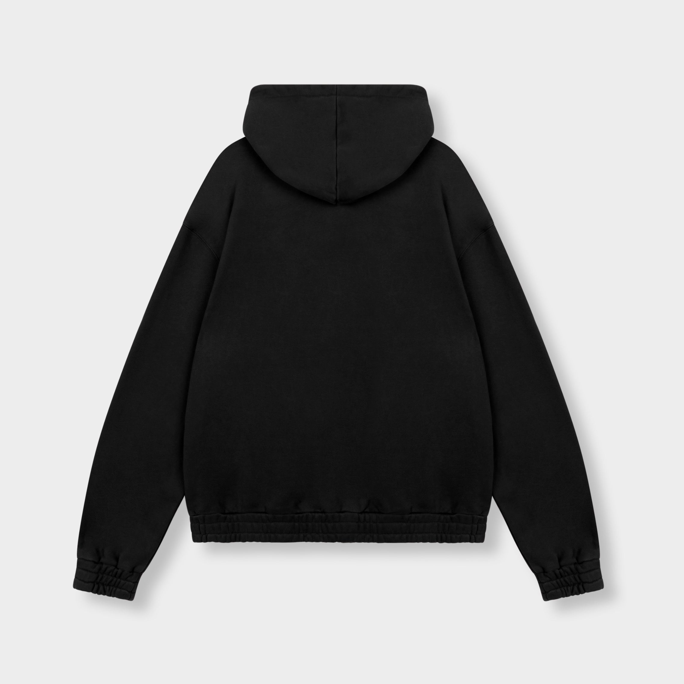 FRAYED ECHO HOODIE BLACK