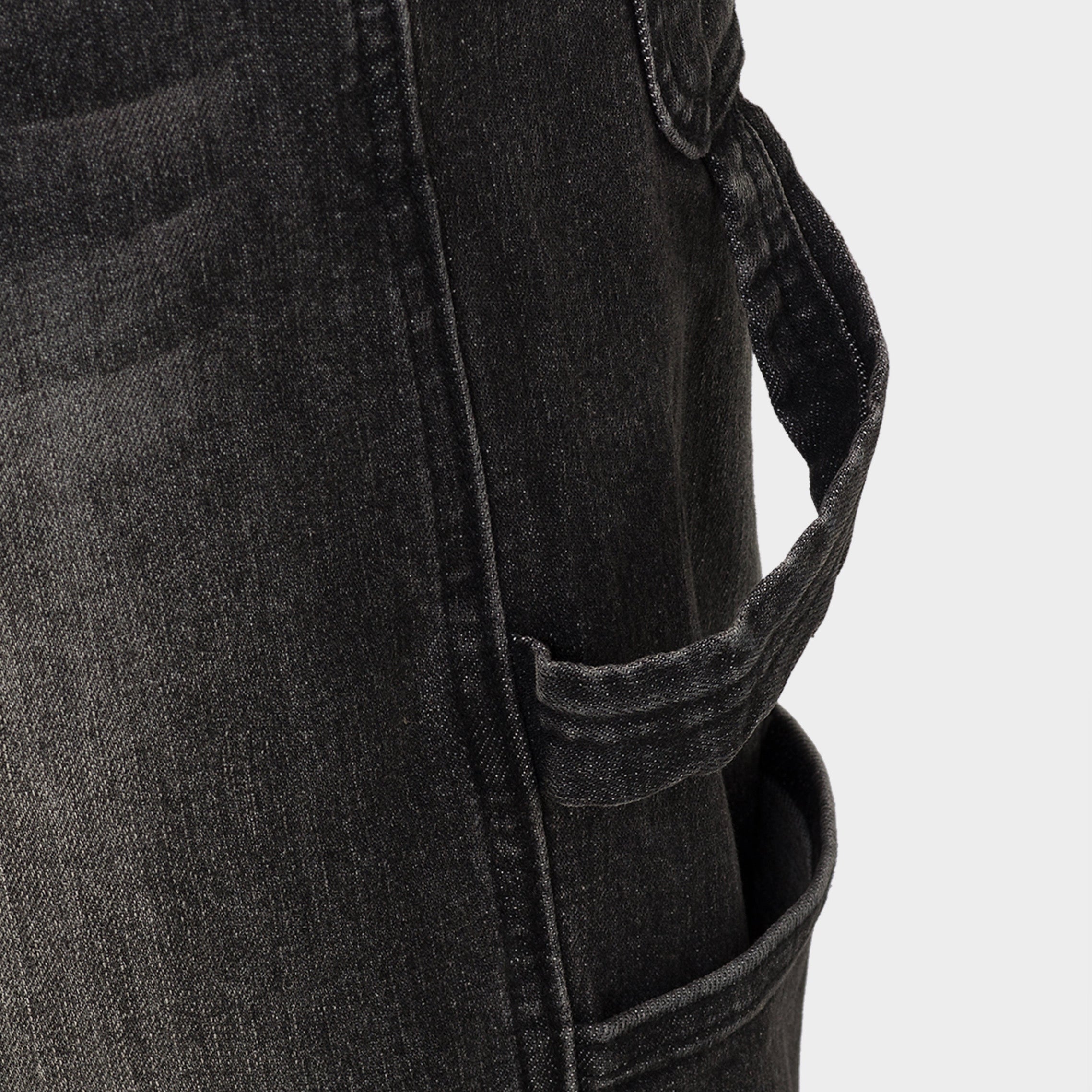 STRAIGHT WORKER DENIM JEANS BLACK