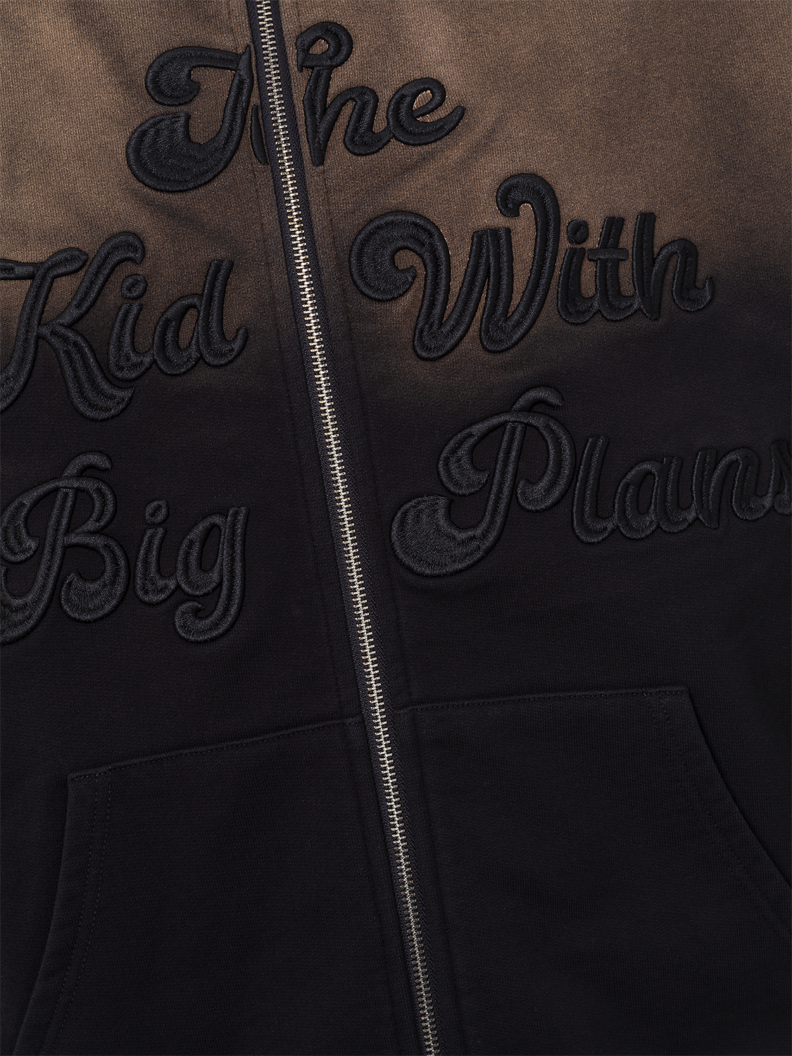 BIG PLANS OVERSIZED ZIP HOODIE WASHED DARK