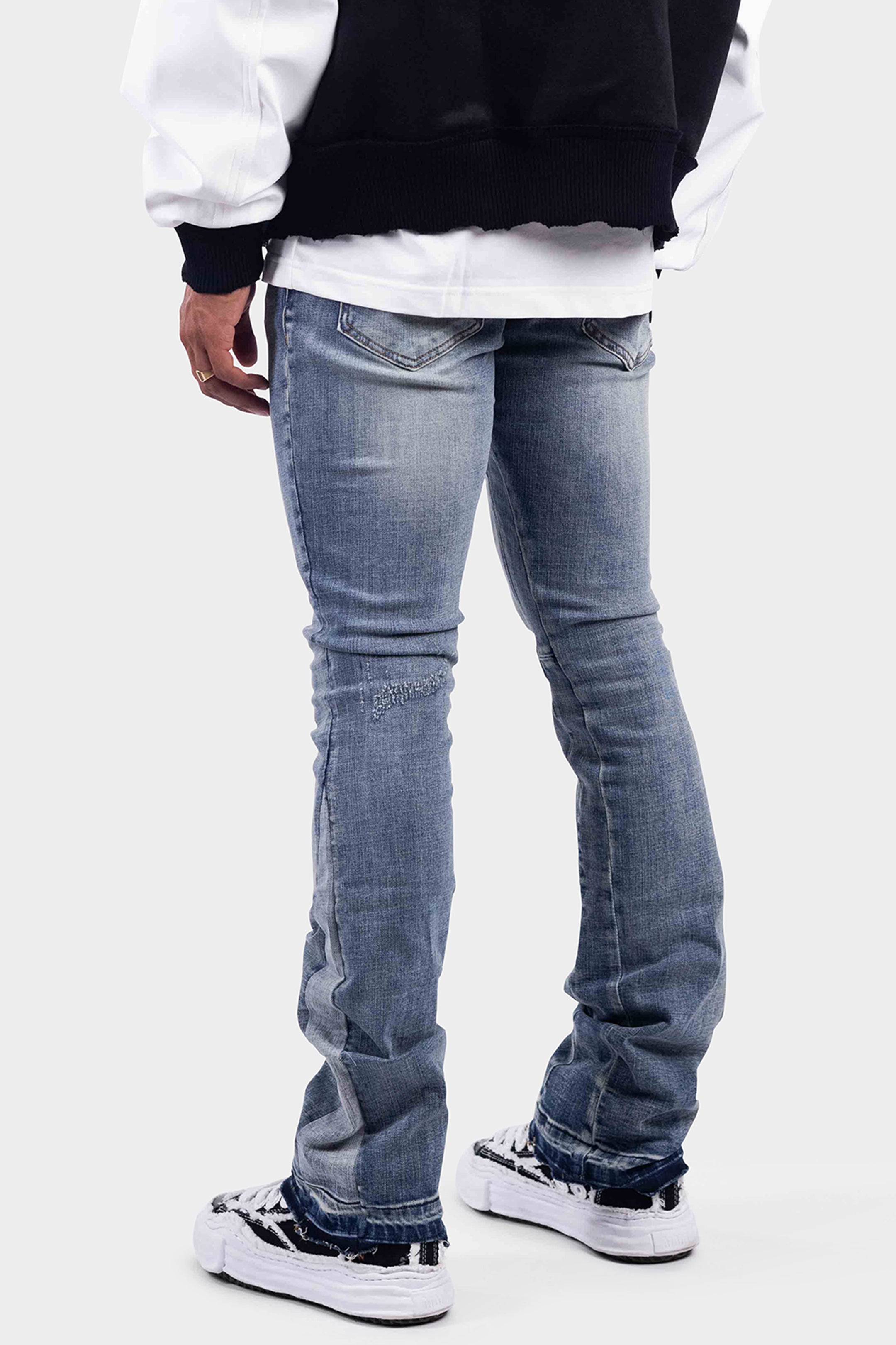 VINTAGE FLARED DENIM JEANS WASHED