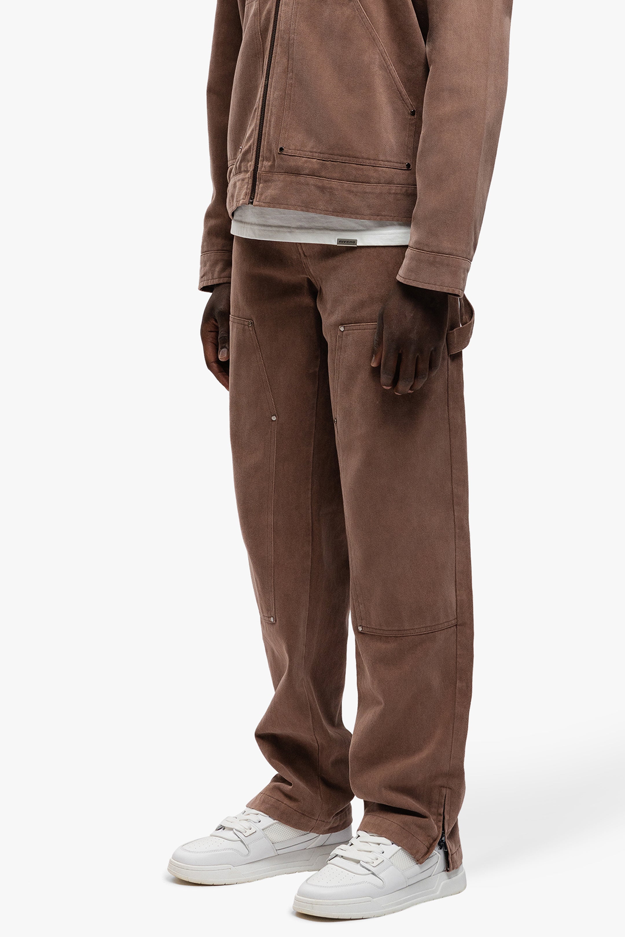 ATELIER DENIM WORKER JEANS WASHED BROWN