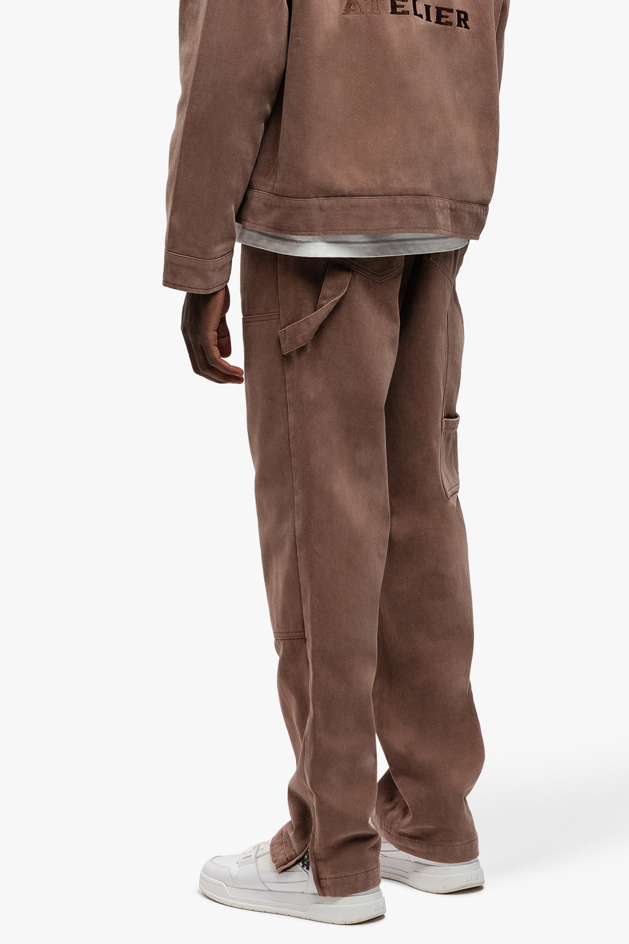 ATELIER DENIM WORKER JEANS WASHED BROWN