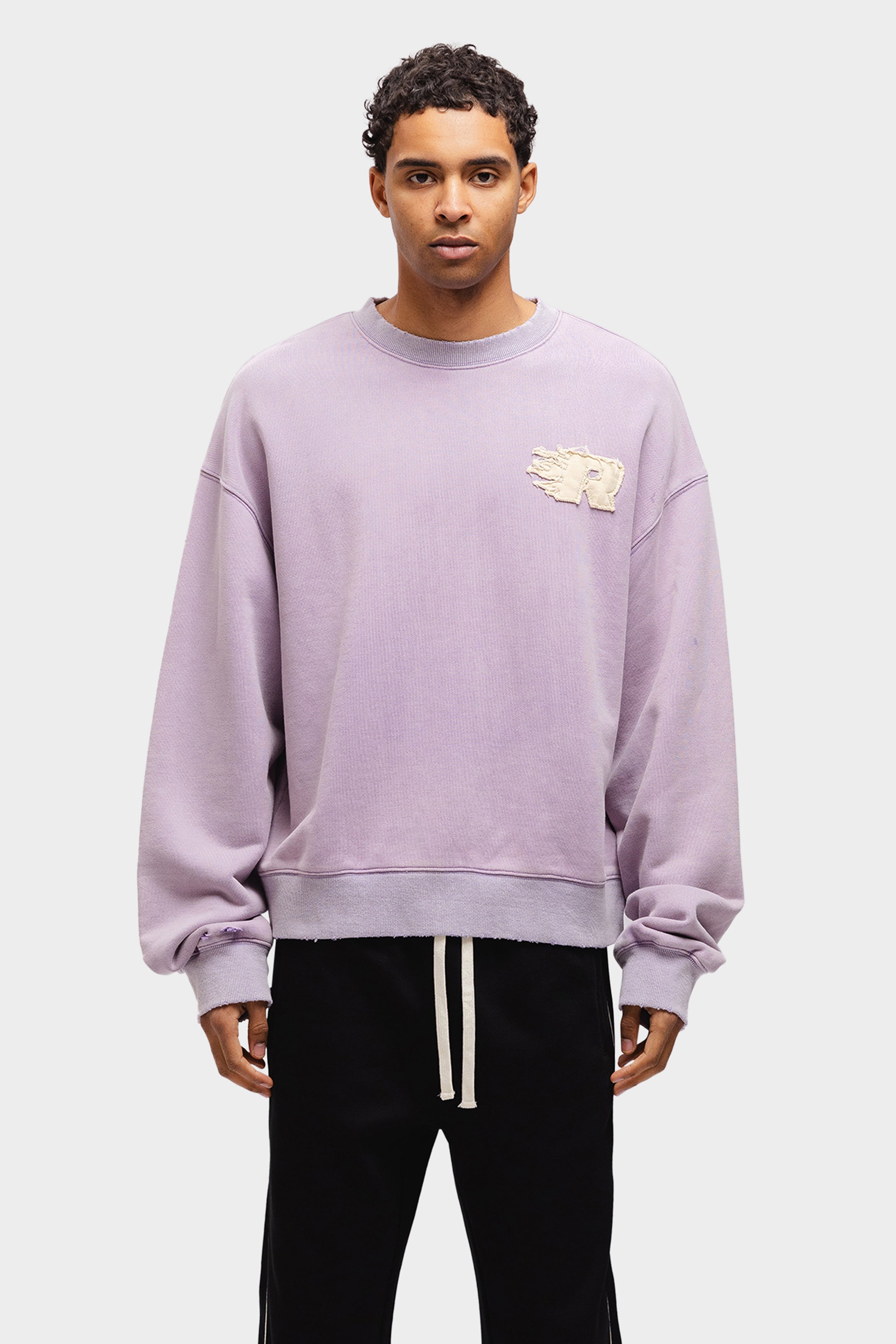 SCRIPT WASHED SWEATER PURPLE