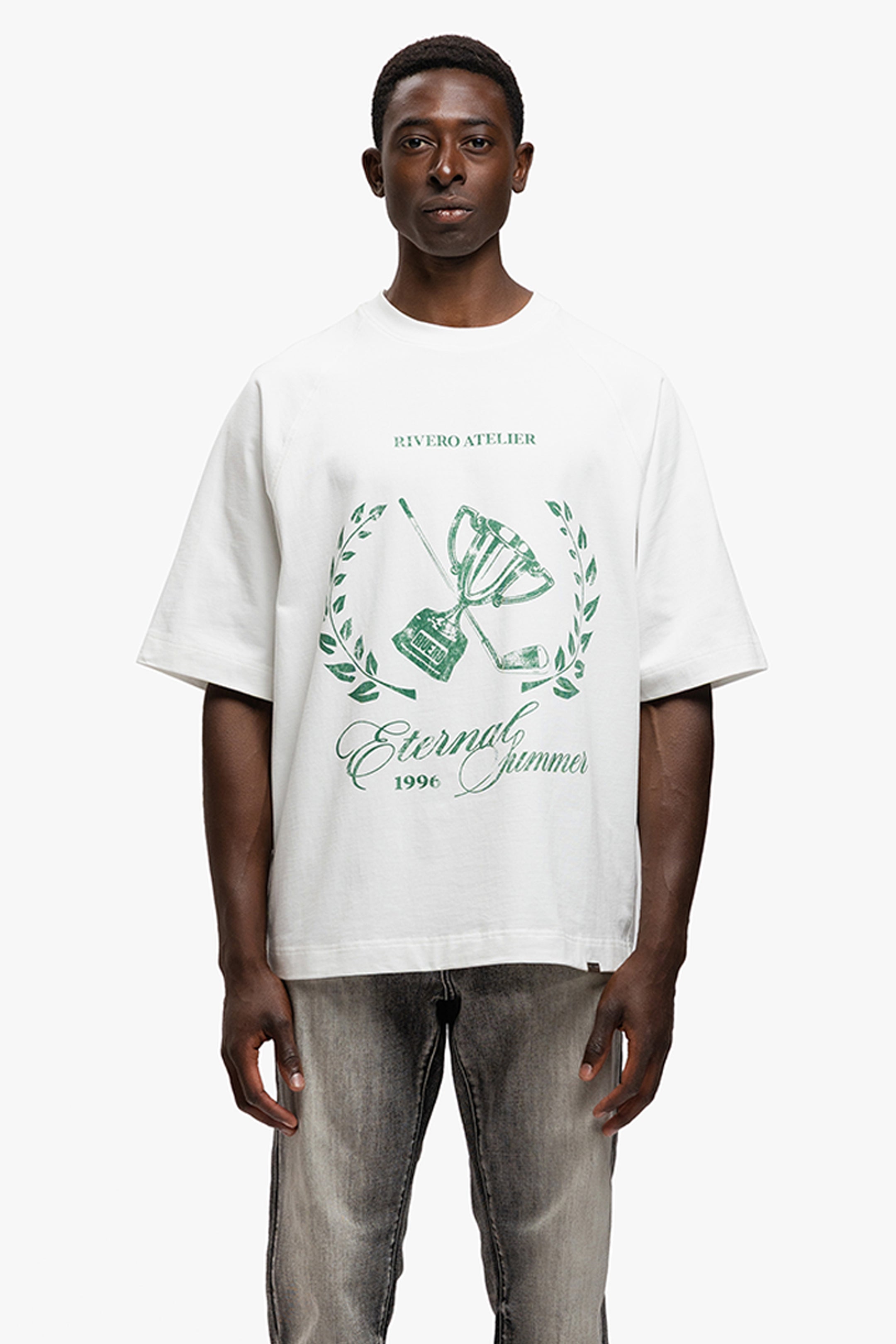 ETERNAL SUMMER T-SHIRT WHITE/GREEN