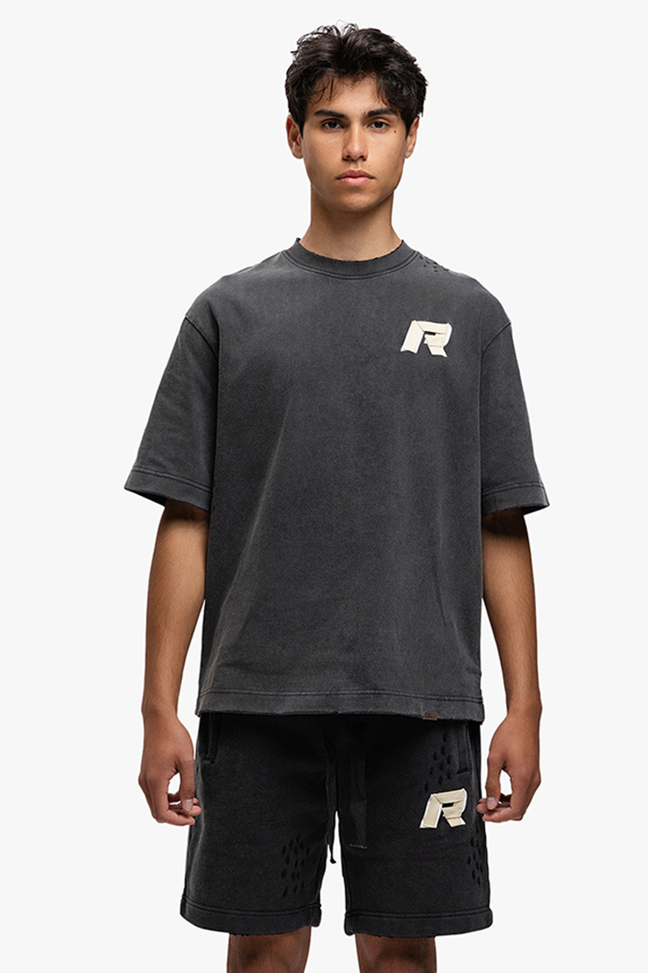 SIGNATURE TAPED T-SHIRT WASHED BLACK